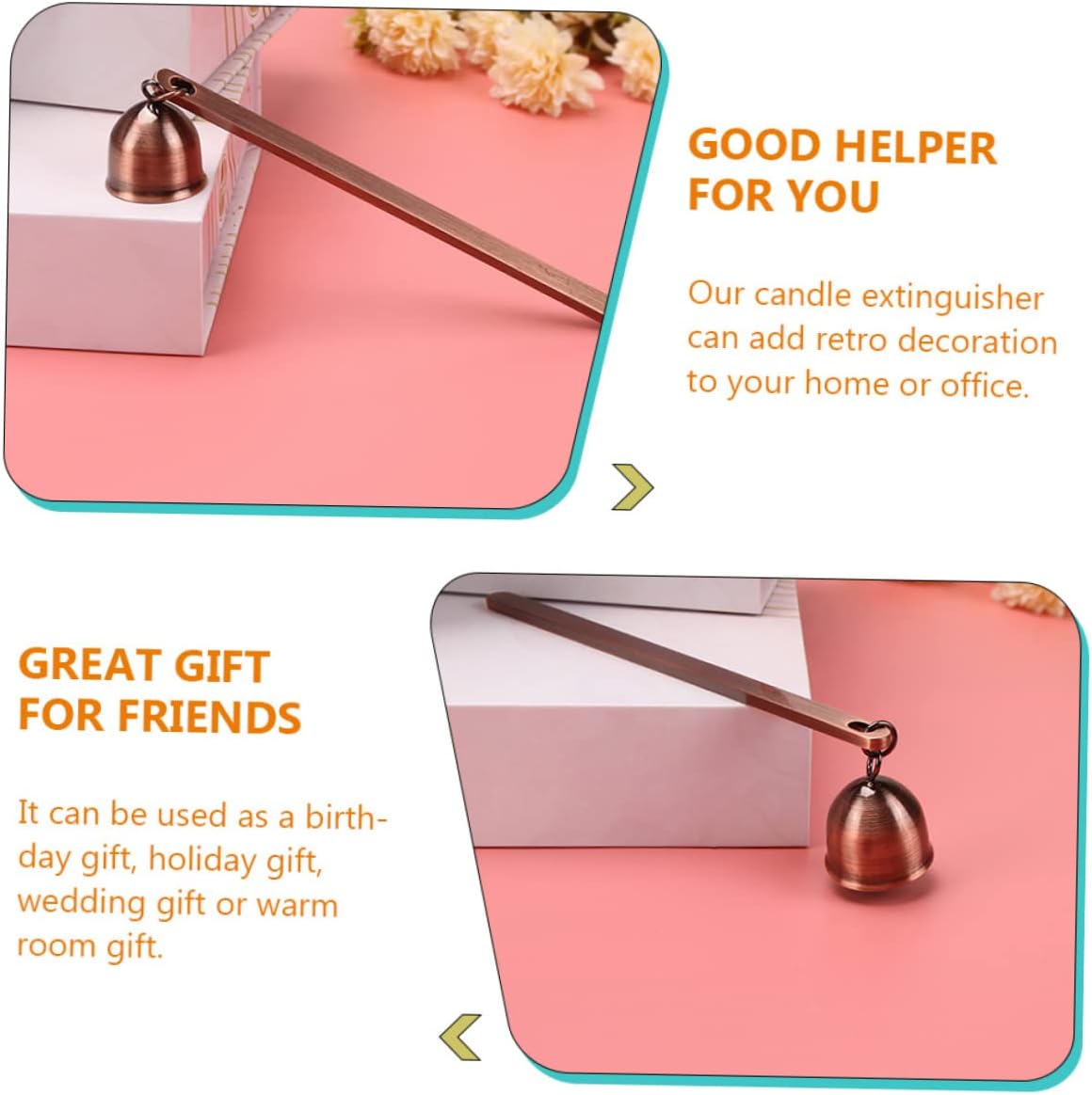 Happyyami Antique Style Candle Snuffer with Long Handle