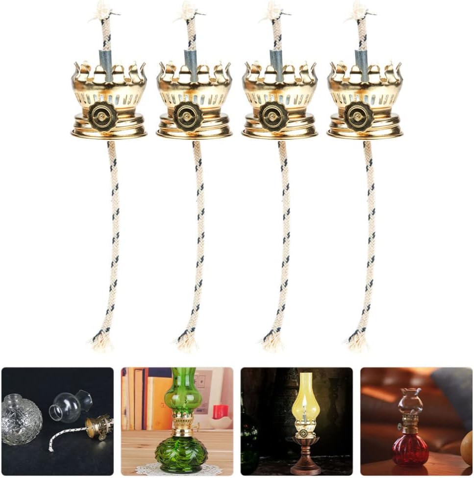Yardwe 4Pcs Oil Lamp Wick Replacement Holder