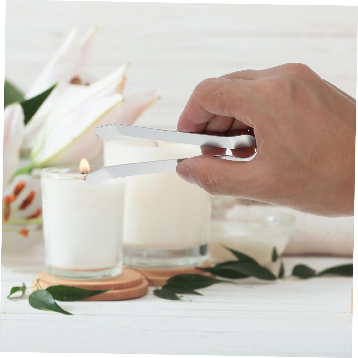 5Pcs Stainless Steel Candle Snuffer Clips for Safe Flame Extinguishing
