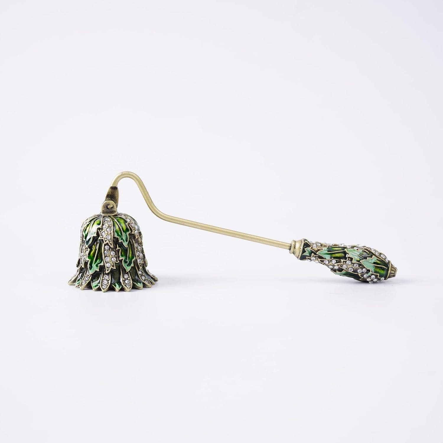 Elegant Candle Snuffer with Long Handle Green