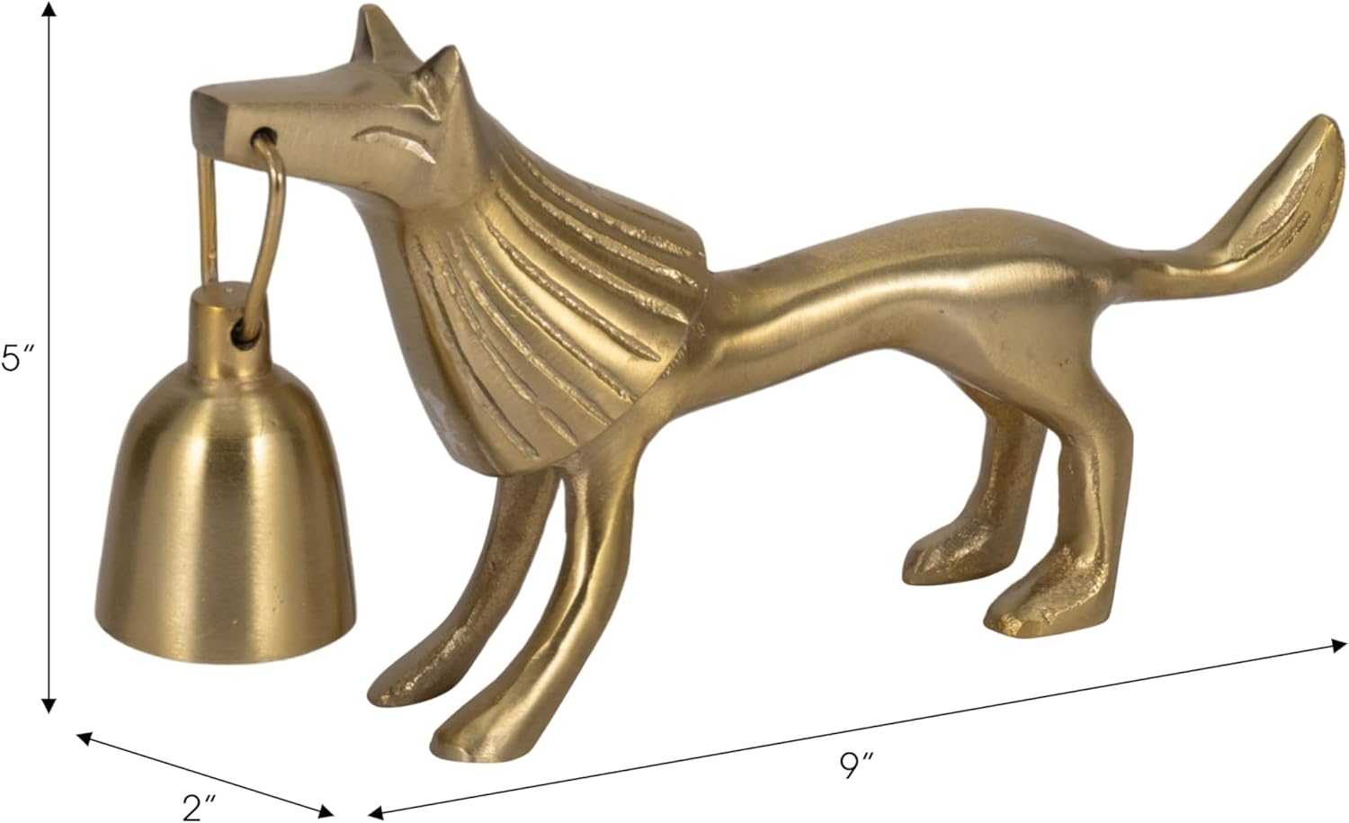 Sagebrook Home Gold Lion Candle Snuffer 9 Inch