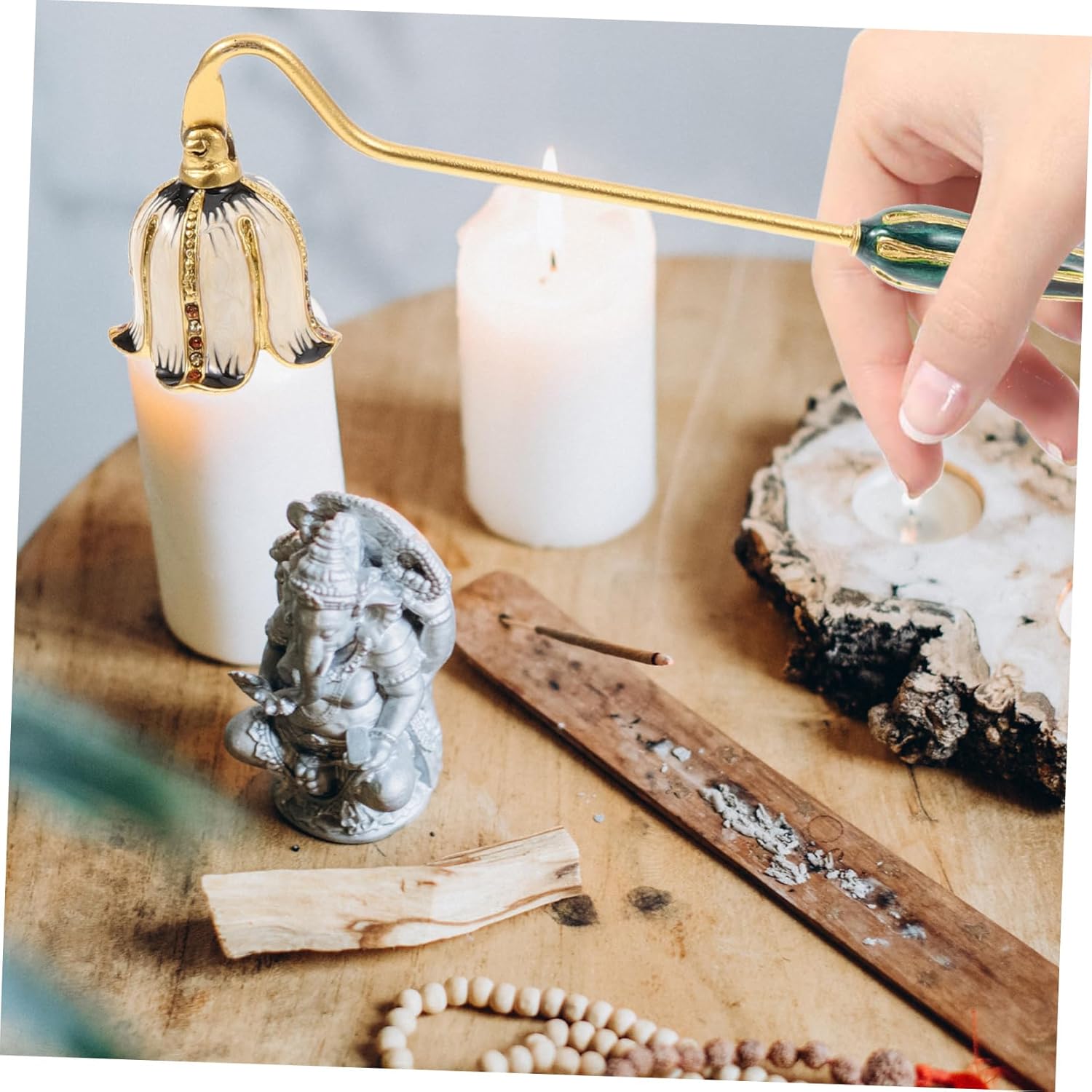 Elegant Candle Extinguisher with Long Handle for Safe Use