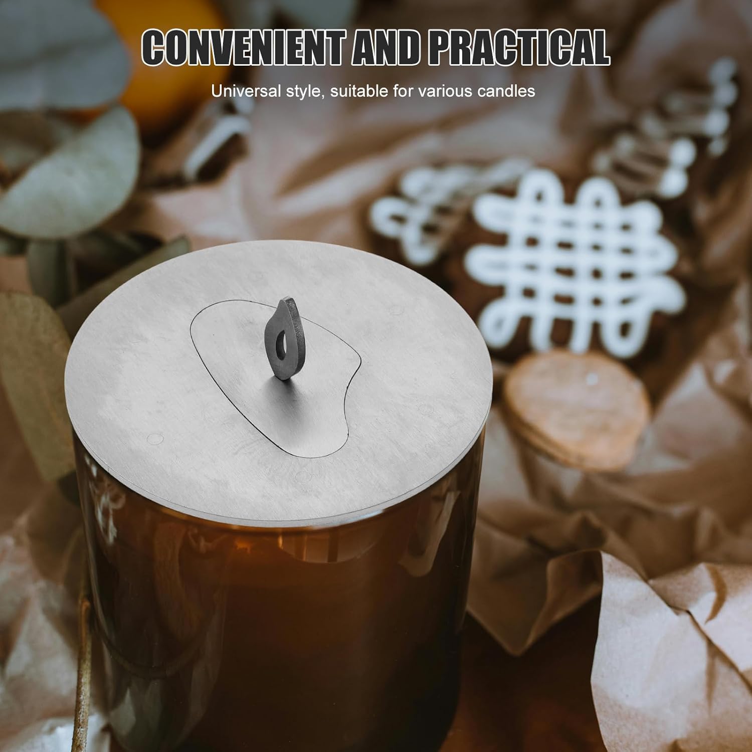 Stobaaza Candle Cover Stainless Steel Candle Topper