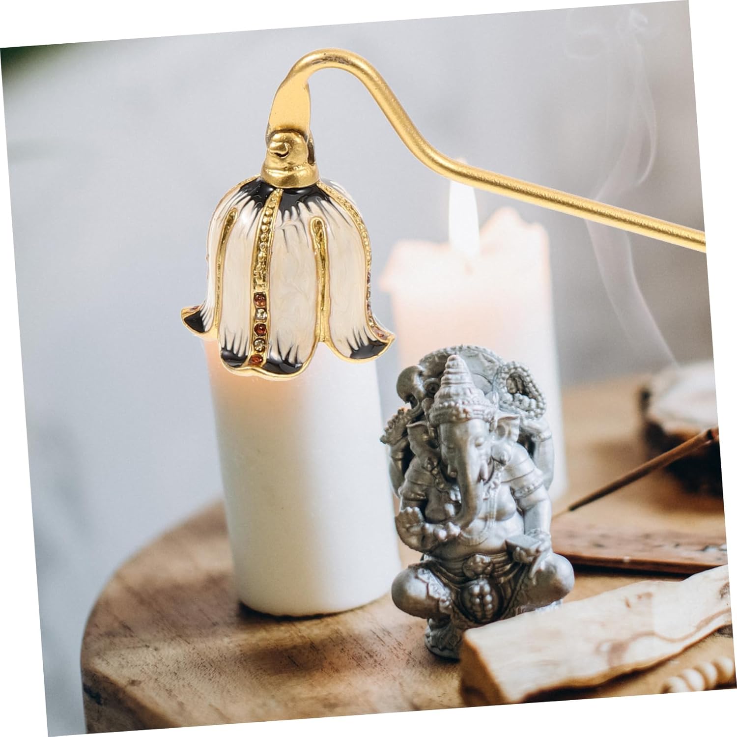 Elegant Candle Extinguisher with Long Handle for Safe Use