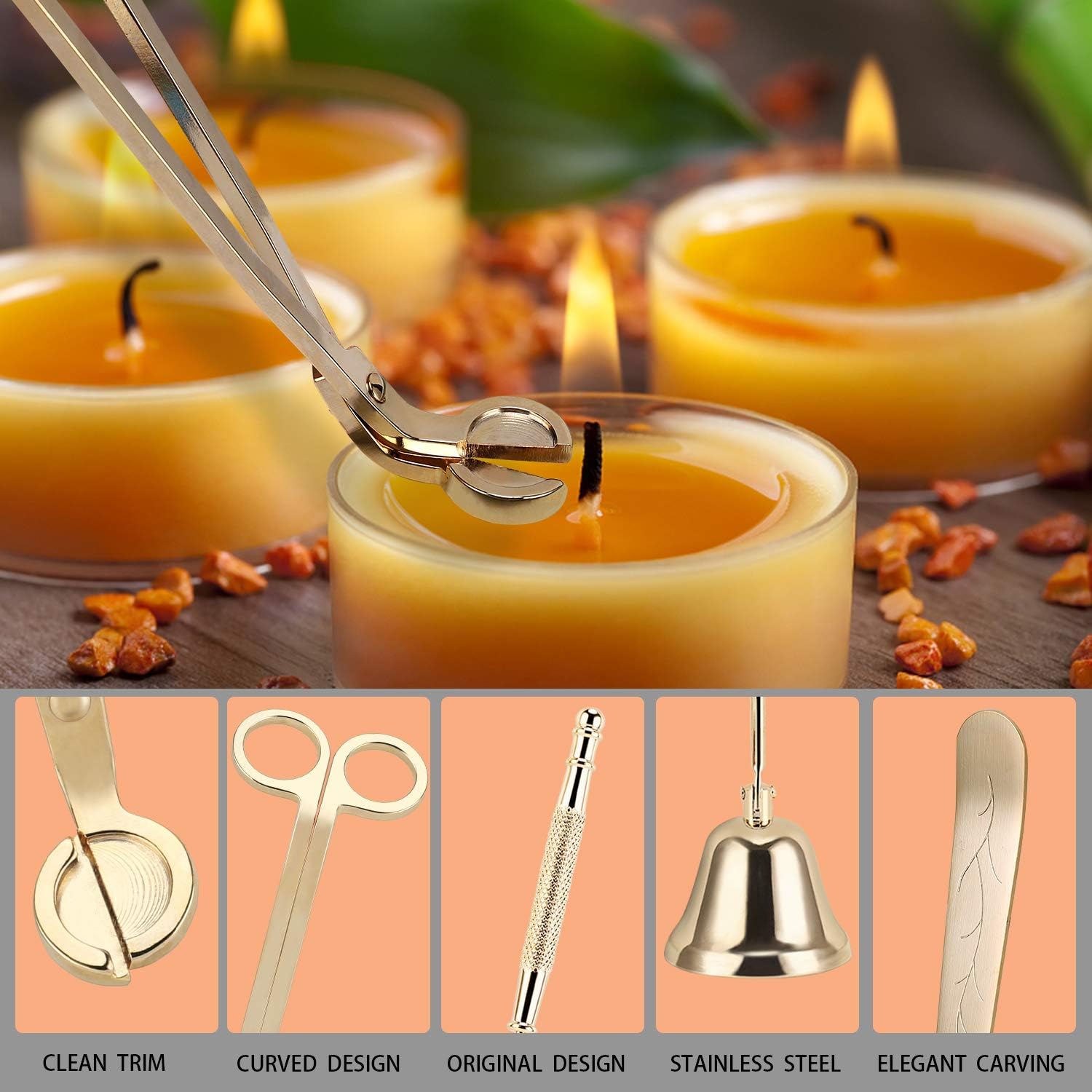 Dangshan 3 In 1 Candle Accessory Set