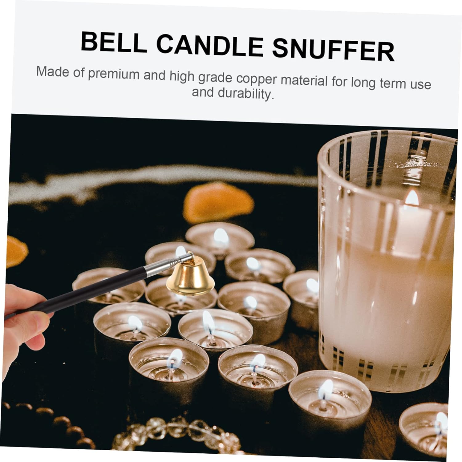 2pcs Retractable Candle Snuffer and Trimmer for Home Office Use