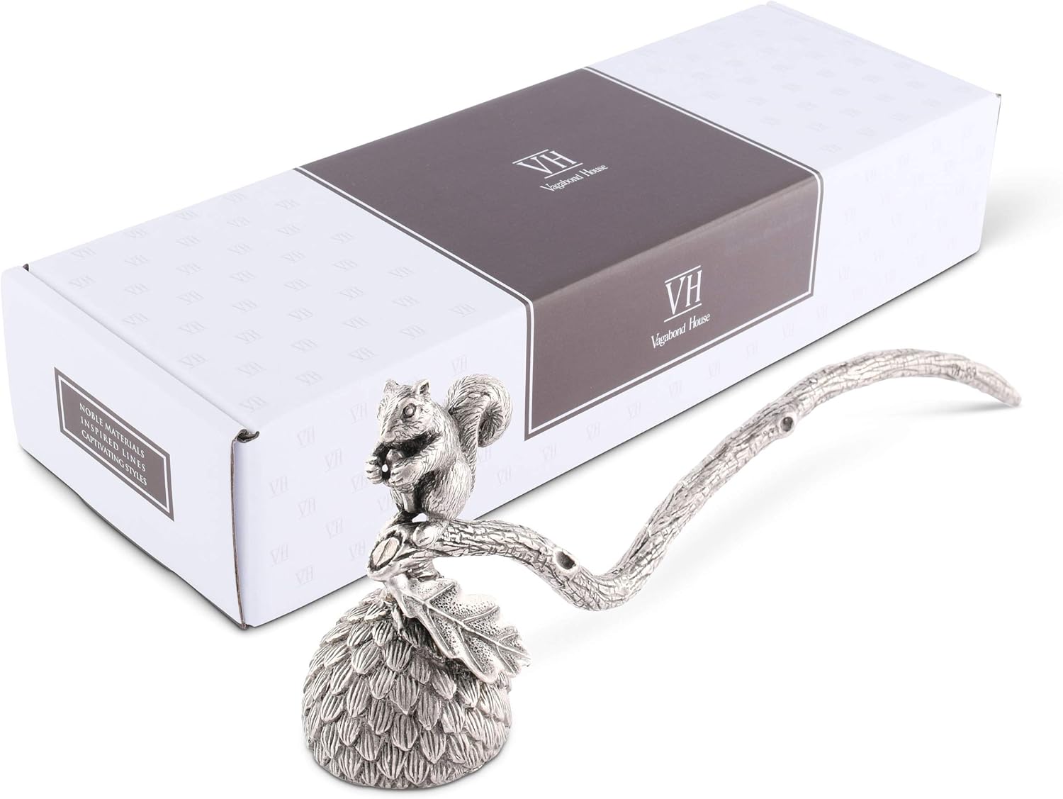 Vagabond House Pewter Squirrel Candle Snuffer 10 Inch Long