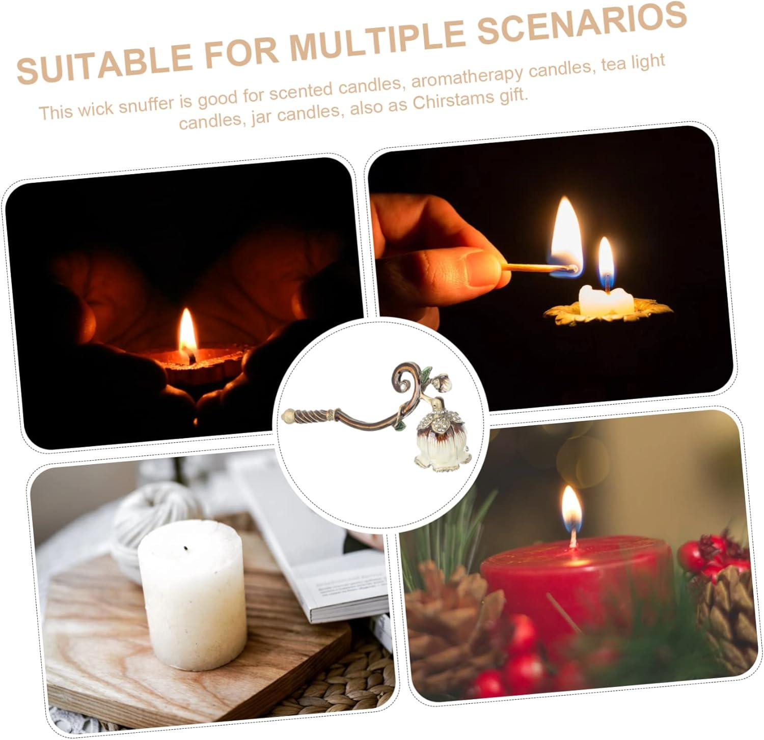 Happyyami Portable Candle Snuffer with Long Handle 1