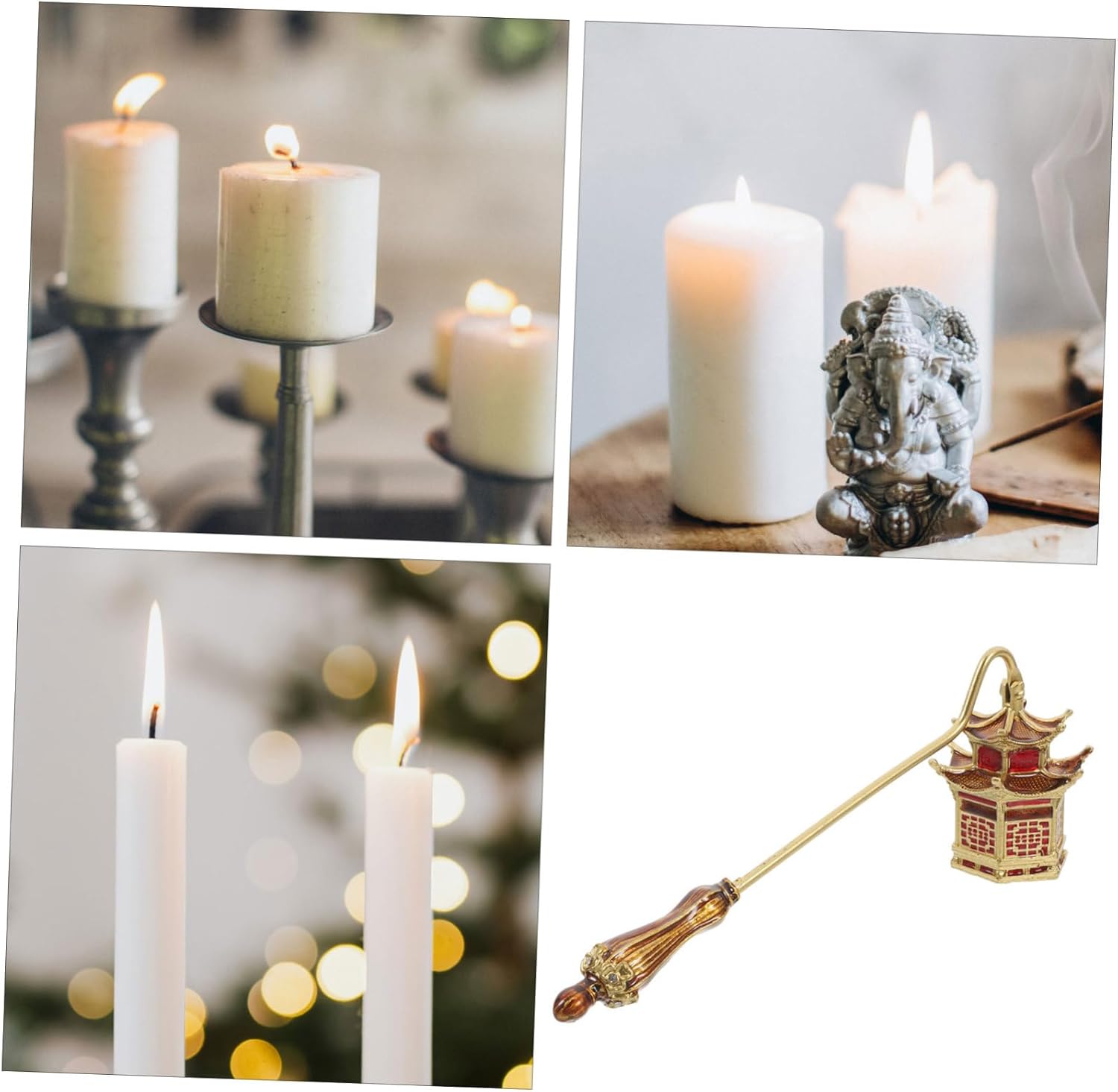 Happyyami Candle Snuffer Tool Vintage Metal Design