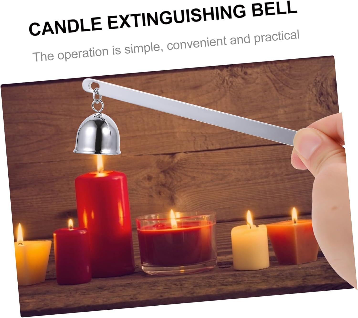 Bell Shape Candle Snuffer with Long Handle