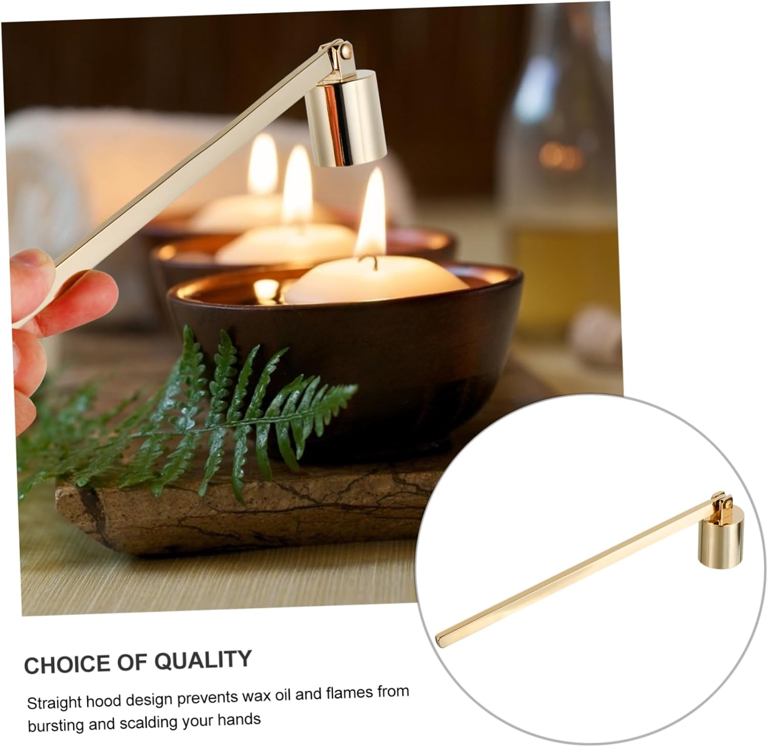 3pcs Stainless Steel Candle Snuffer with Long Handle