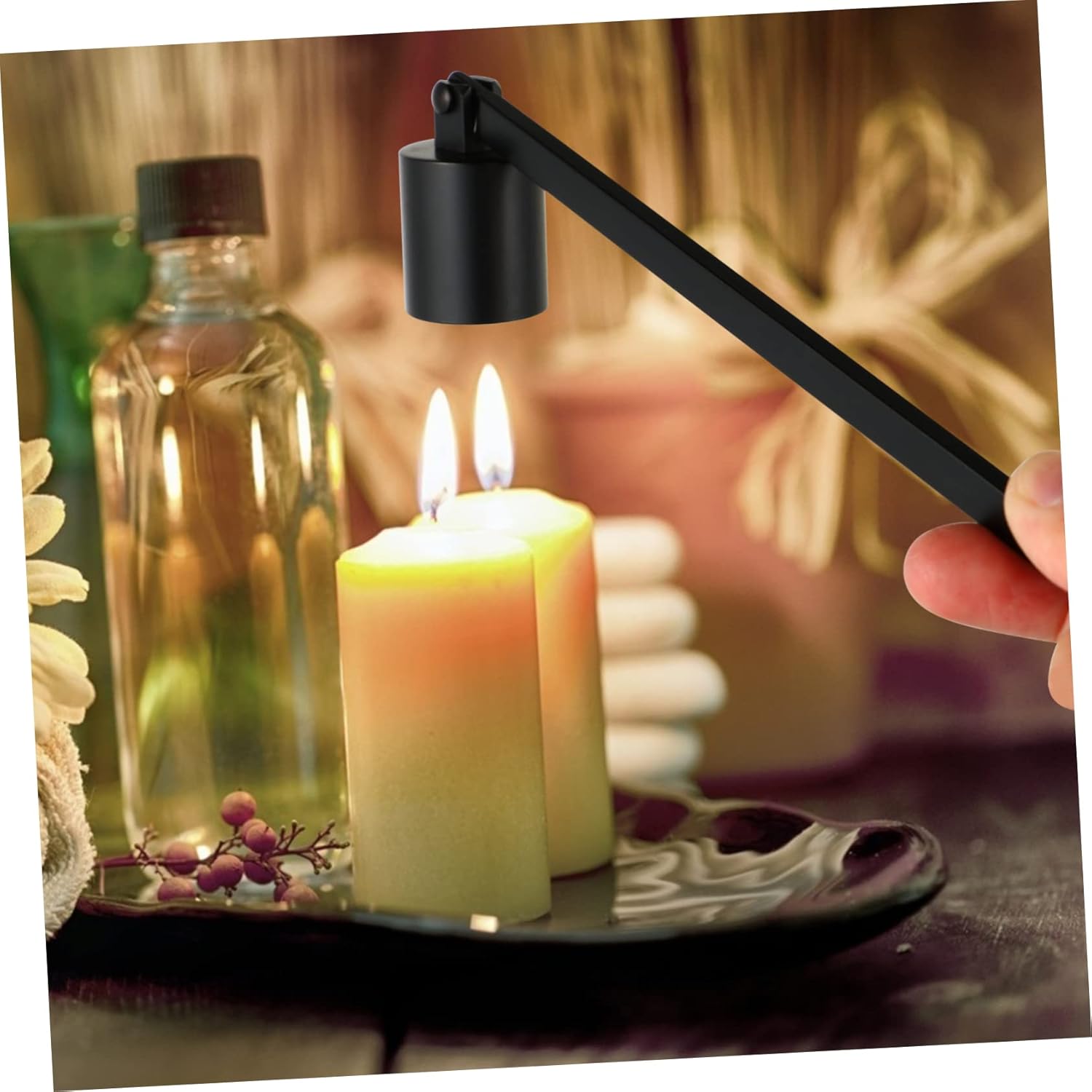 Stainless Steel Candle Snuffer Tool for Safe and Easy Wax Cleanup