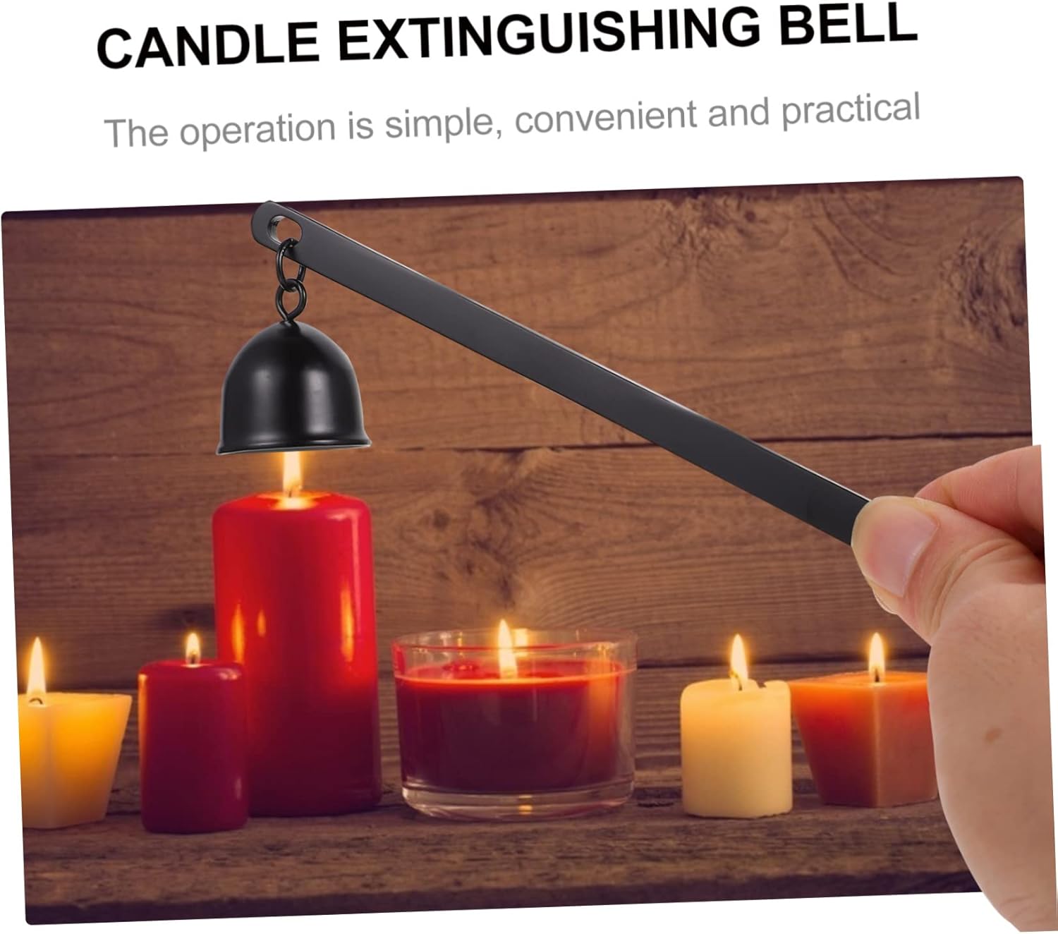 1pc Stainless Steel Candle Snuffer Elegant Wick Extinguisher for Home Events