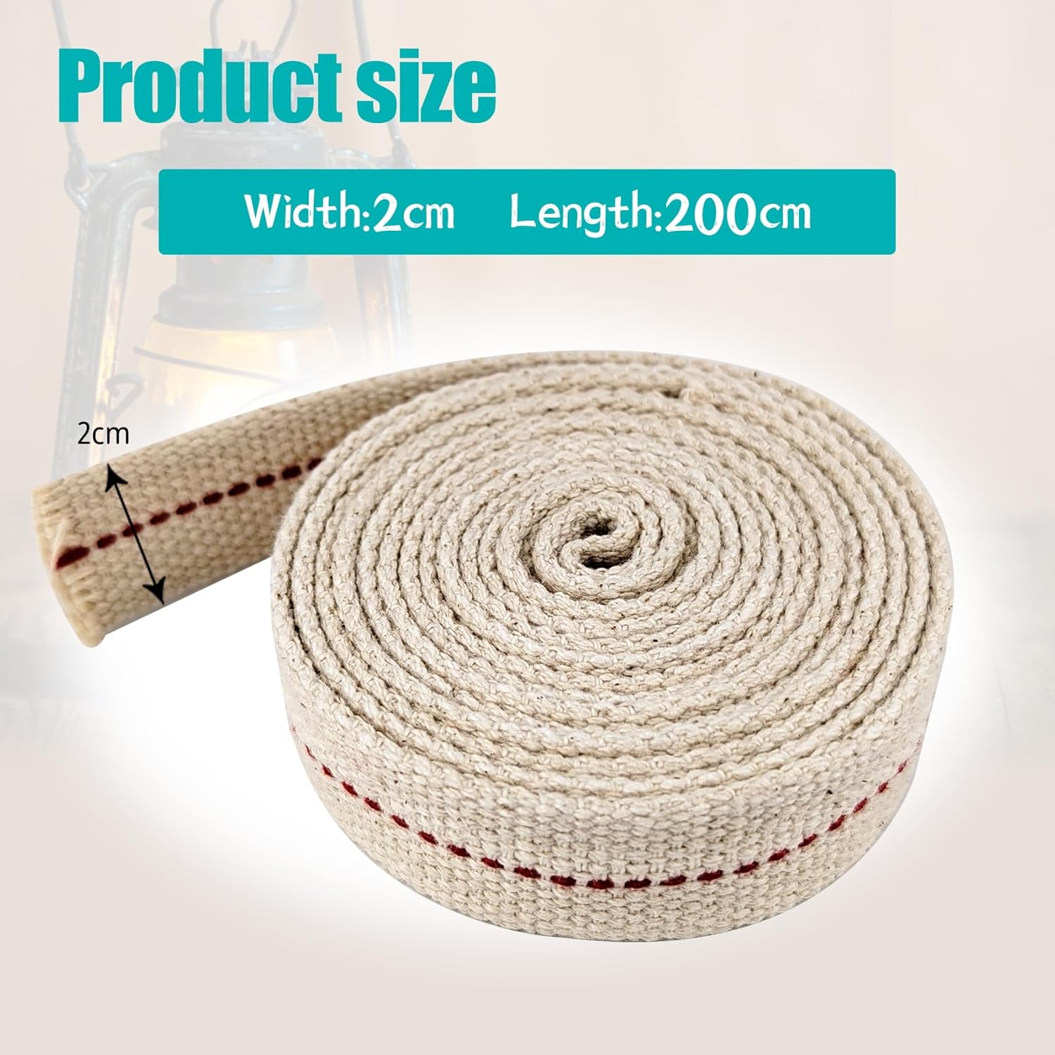 1 Roll Oil Lamp Wick 65 Feet 34 Inch Cotton