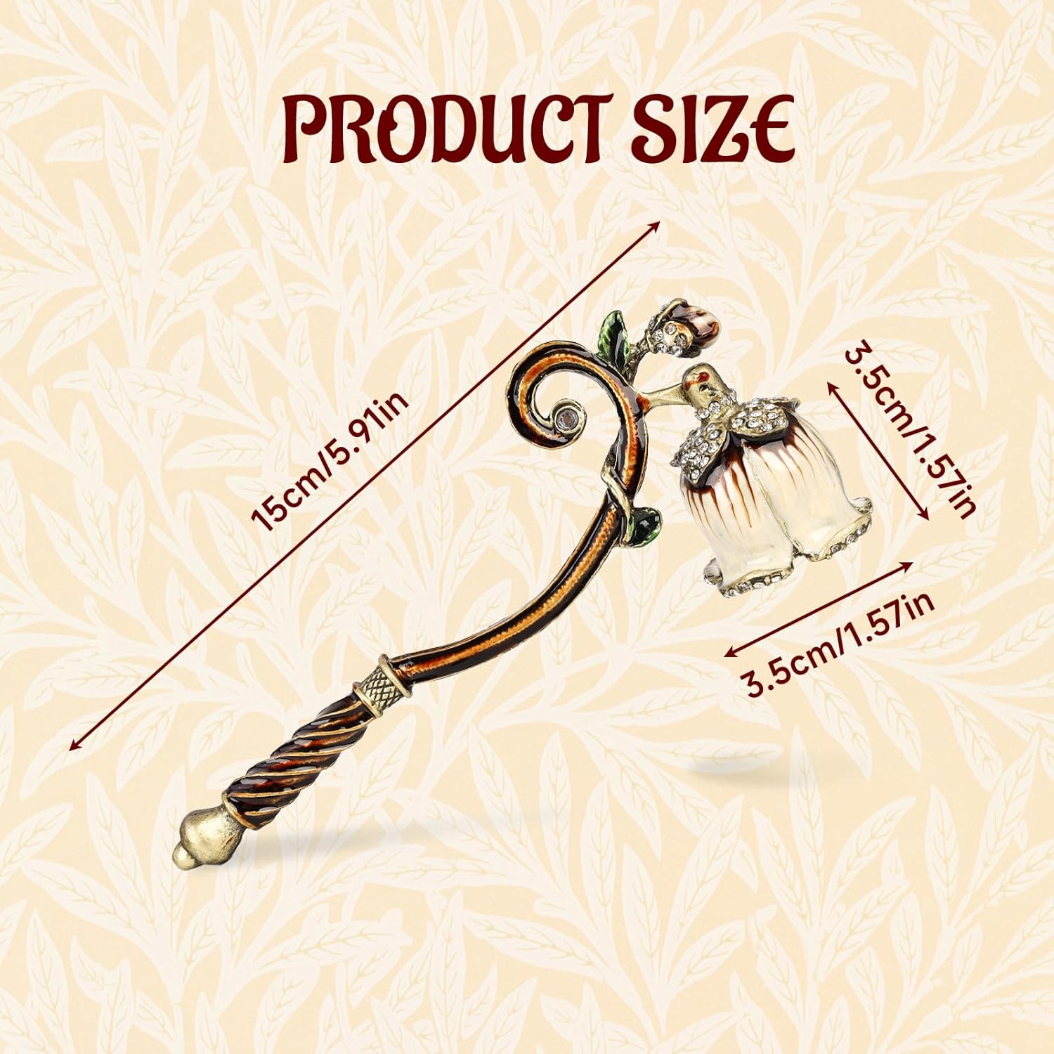 Elegant Royal-Style Candle Snuffer with Pearl Inlay