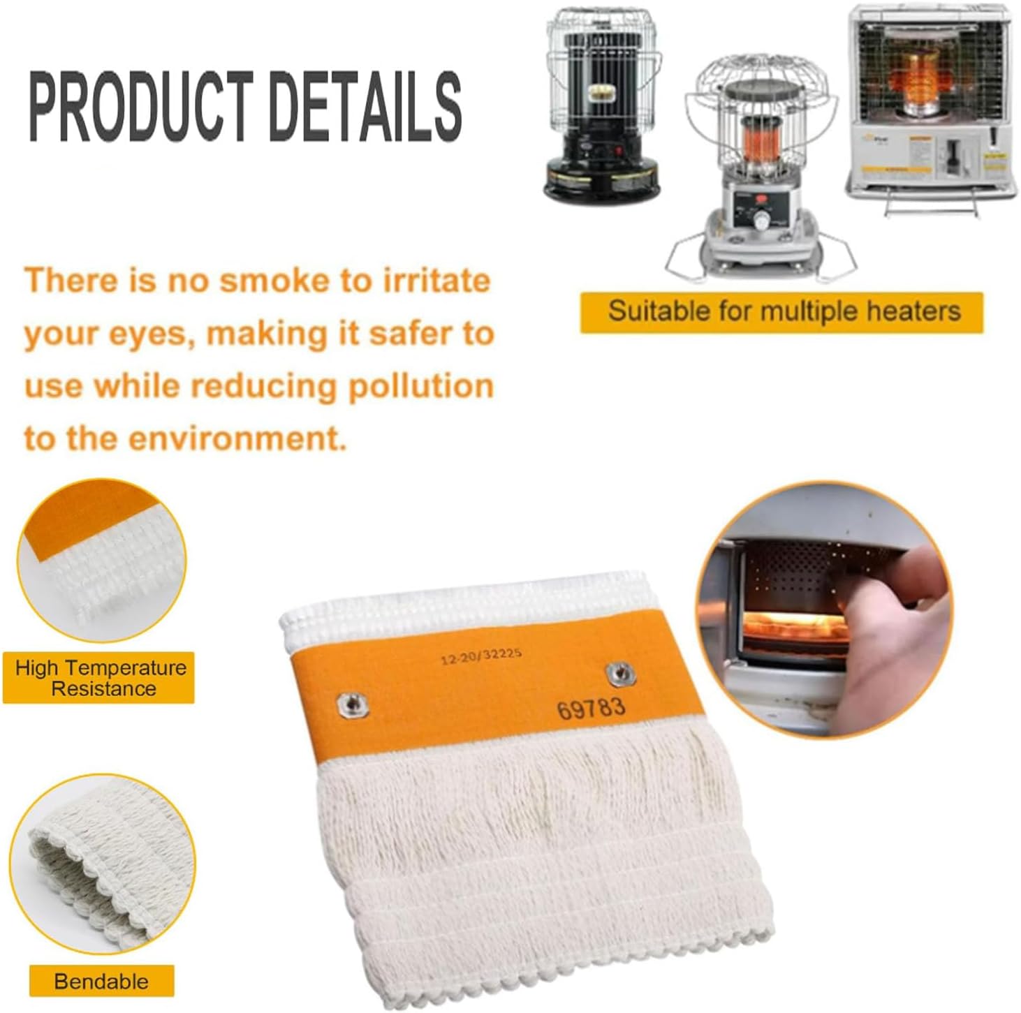 32225 Kerosene Wicks Replacement for KW-24C DuraHeat Dyna-GLO Envirotemp Keroheat