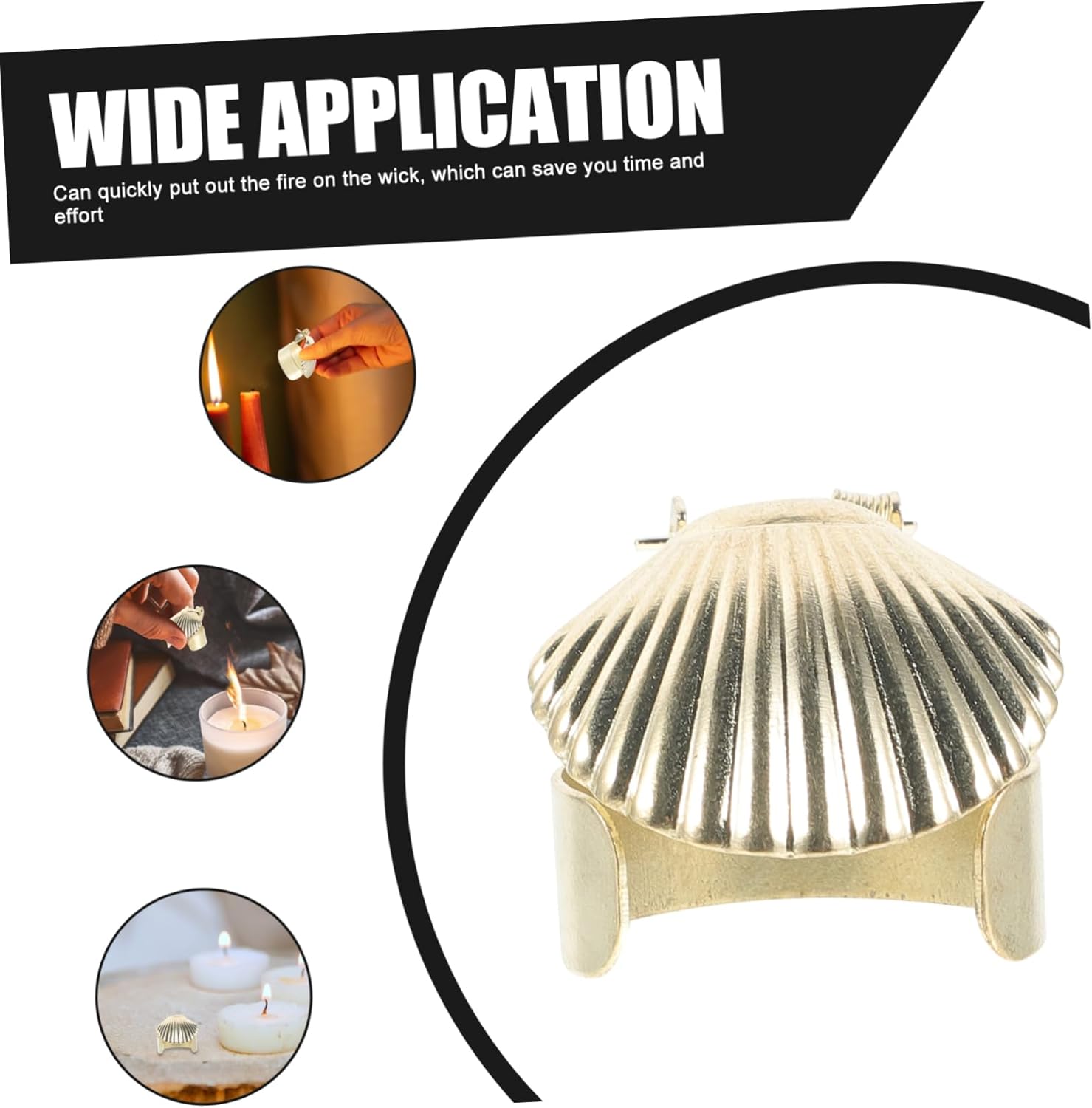 Zerodeko 4pcs Decorative Shell Shaped Candle Extinguisher