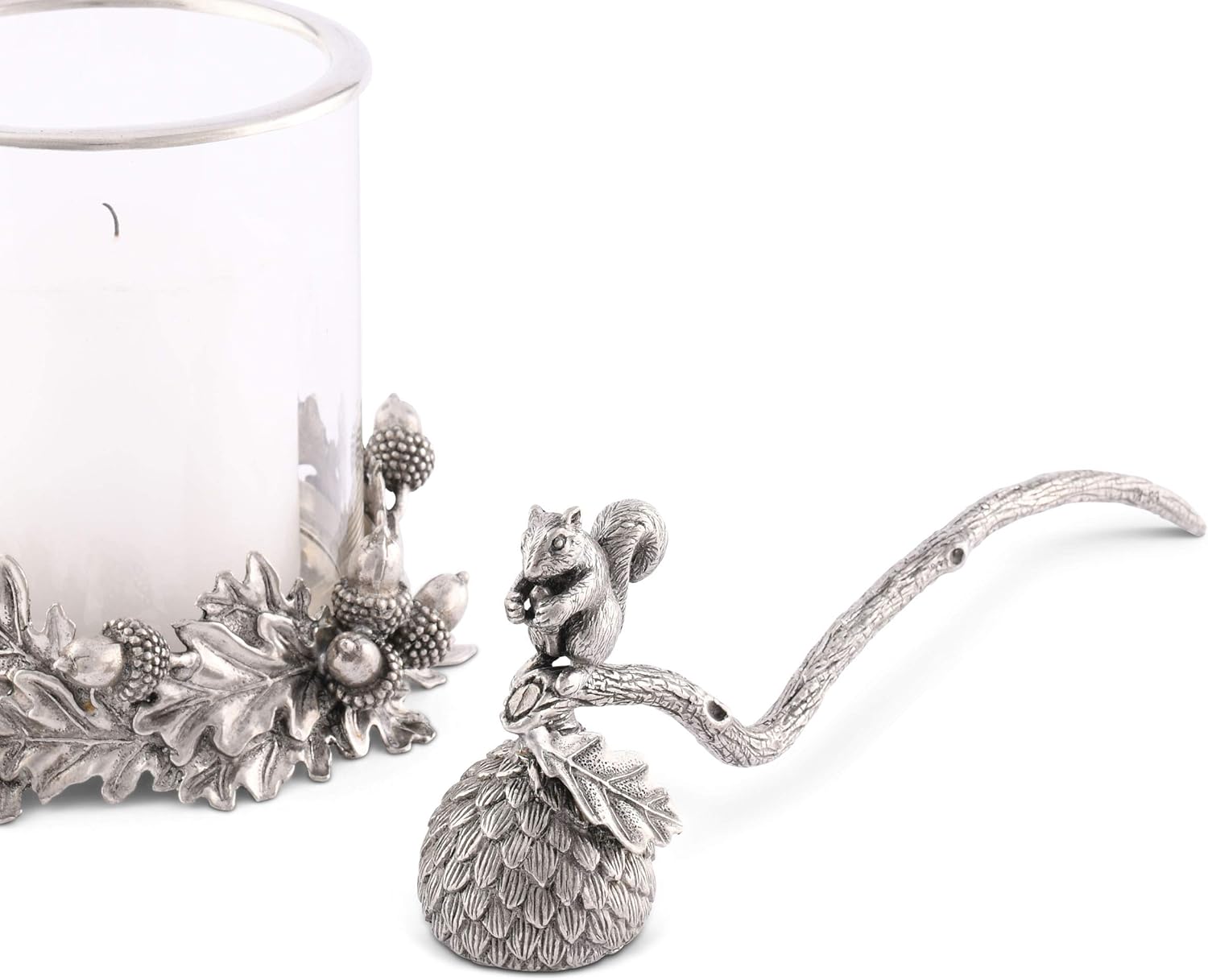 Vagabond House Pewter Squirrel Candle Snuffer 10 Inch Long