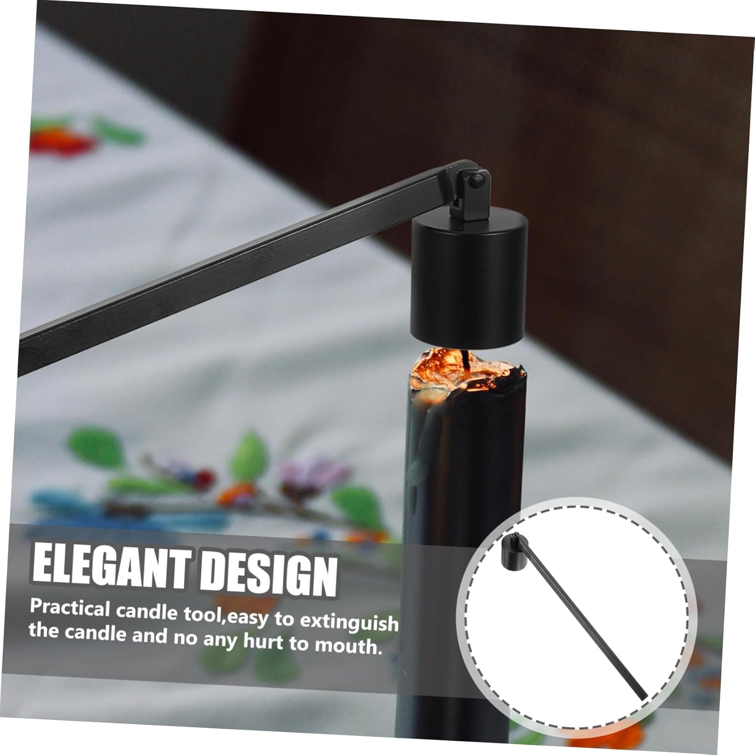 ERINGOGO Candle Snuffer Tool Stainless Steel Elegant Design Safe Extinguishing