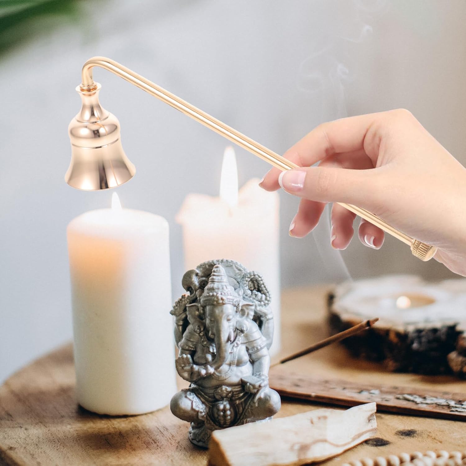Cabilock Vintage Candle Snuffer with Long Handle