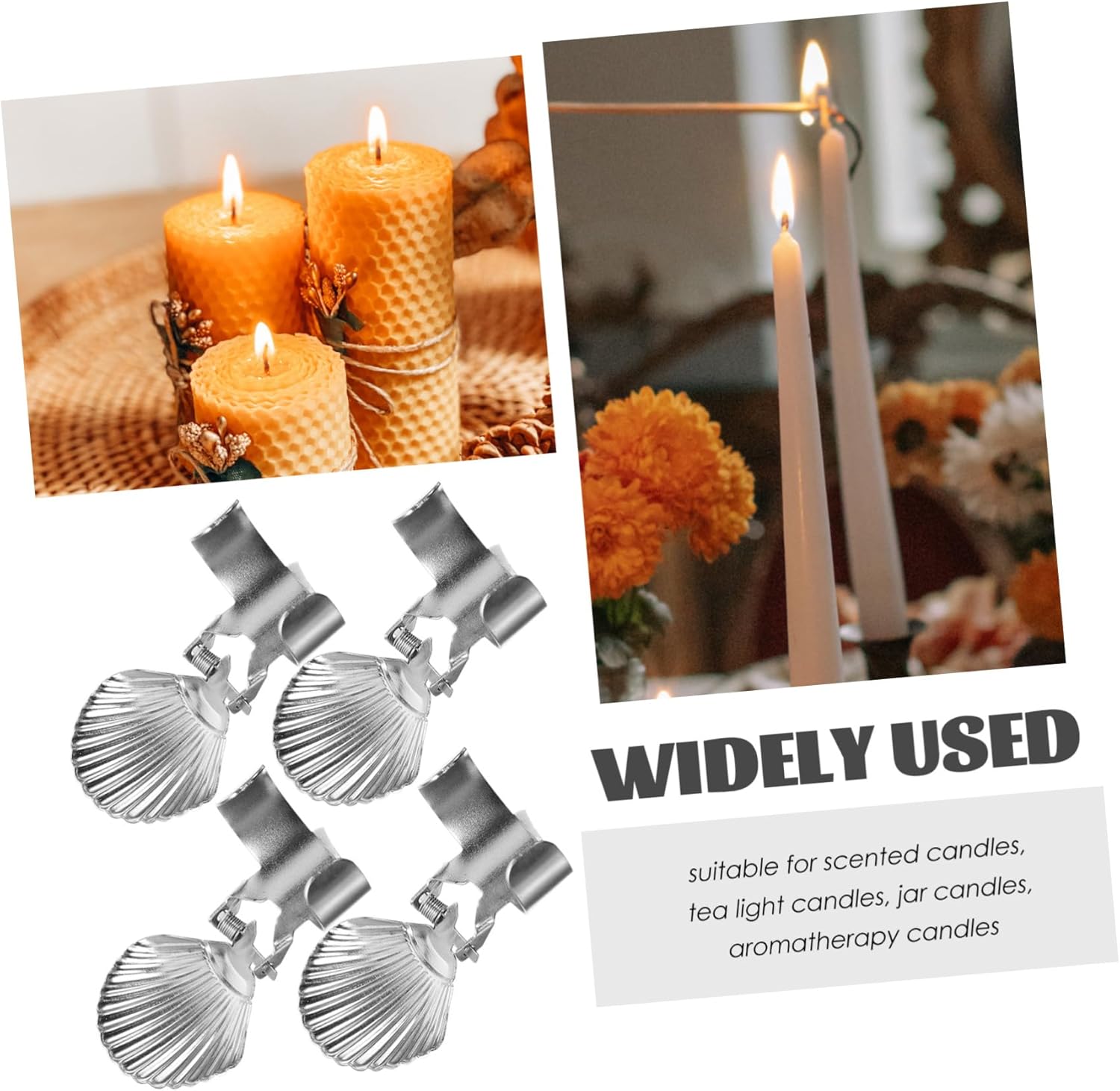 LIFKOME 4Pcs Metal Candle Snuffer Fire Extinguisher Tool