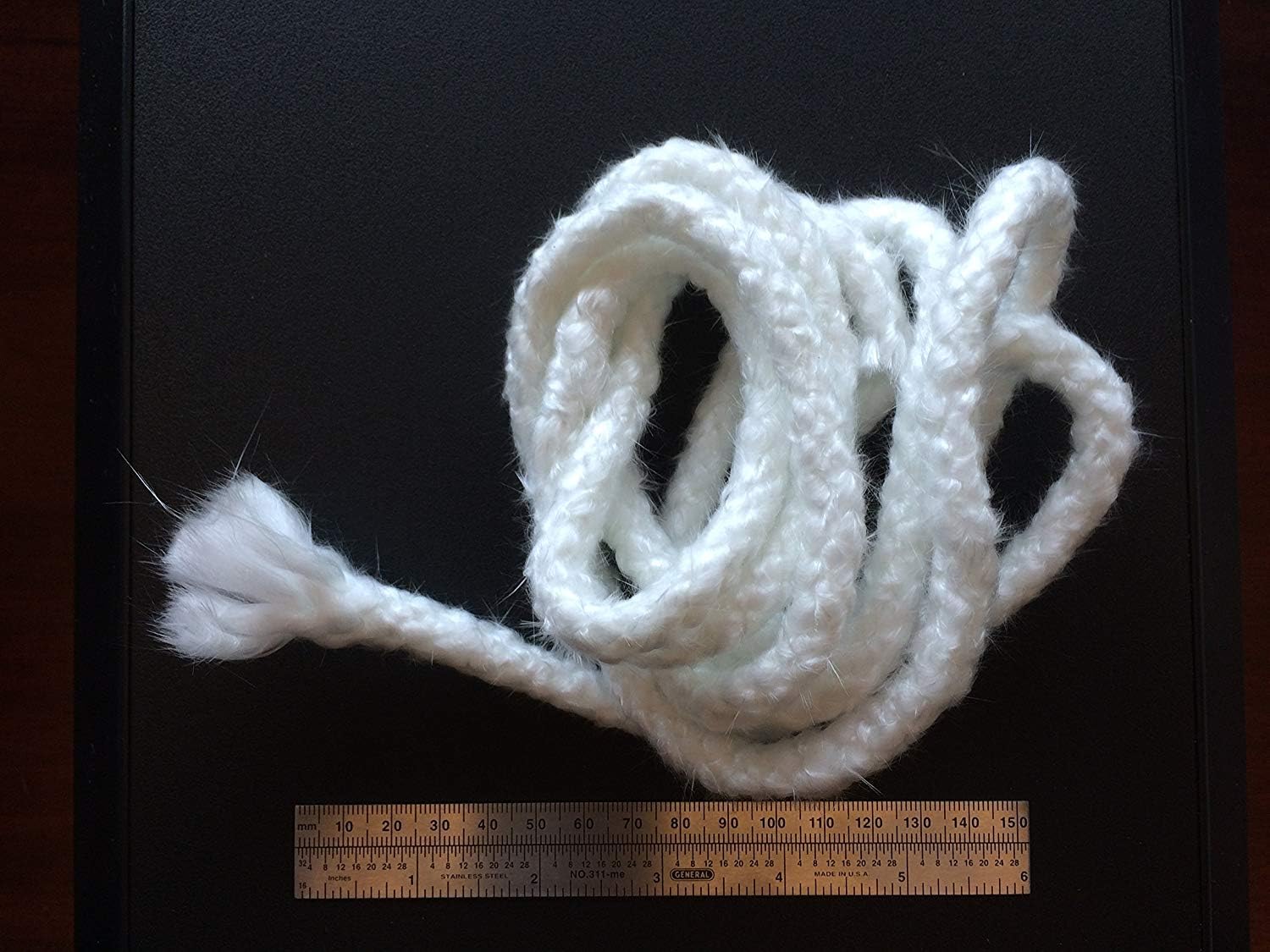 38 Inch by 5 Feet Fiberglass Wick for Oil Lamps
