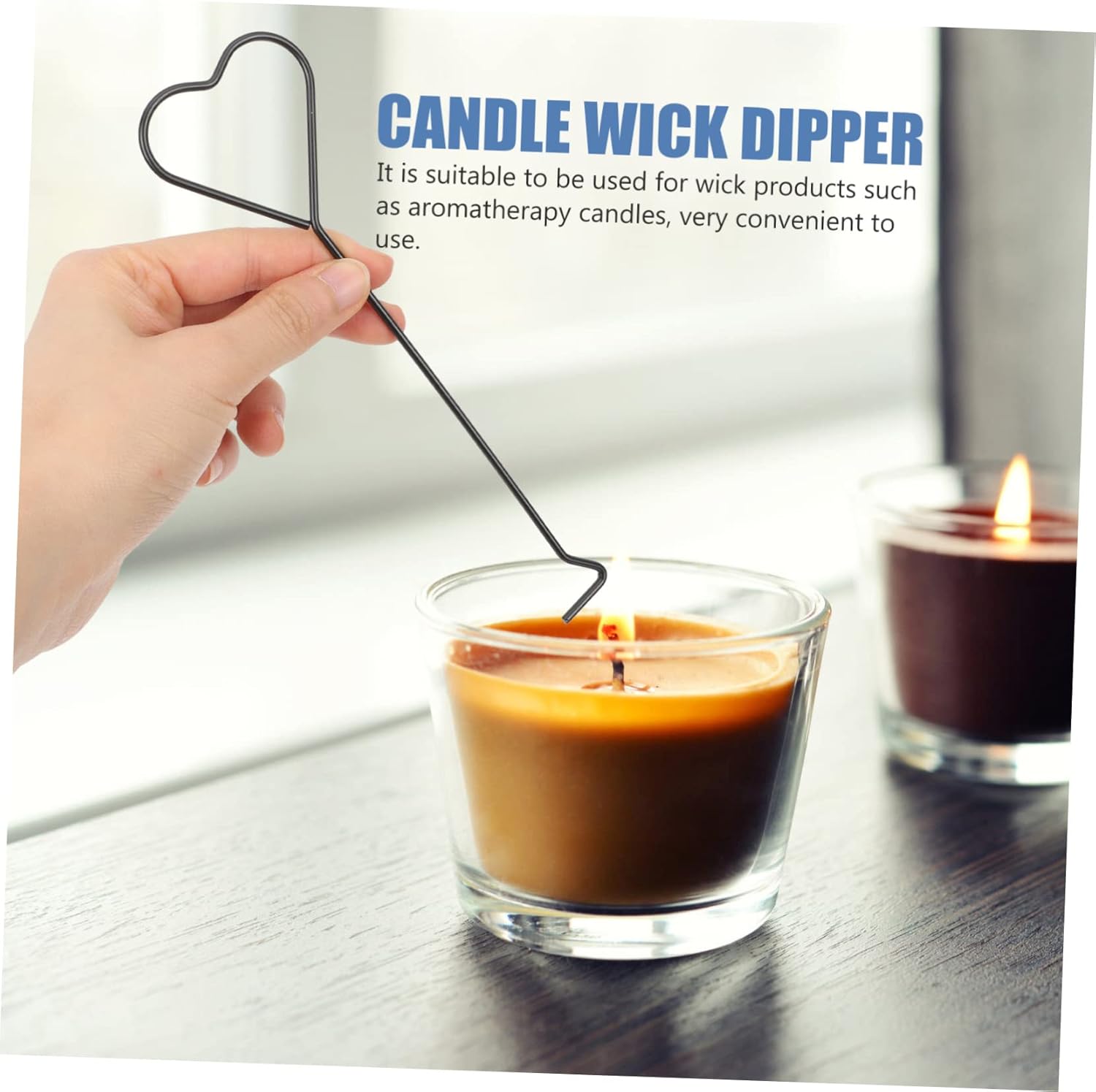 4pcs Heart Design Candle Wick Dipper and Snuffer Hooks for Home Use