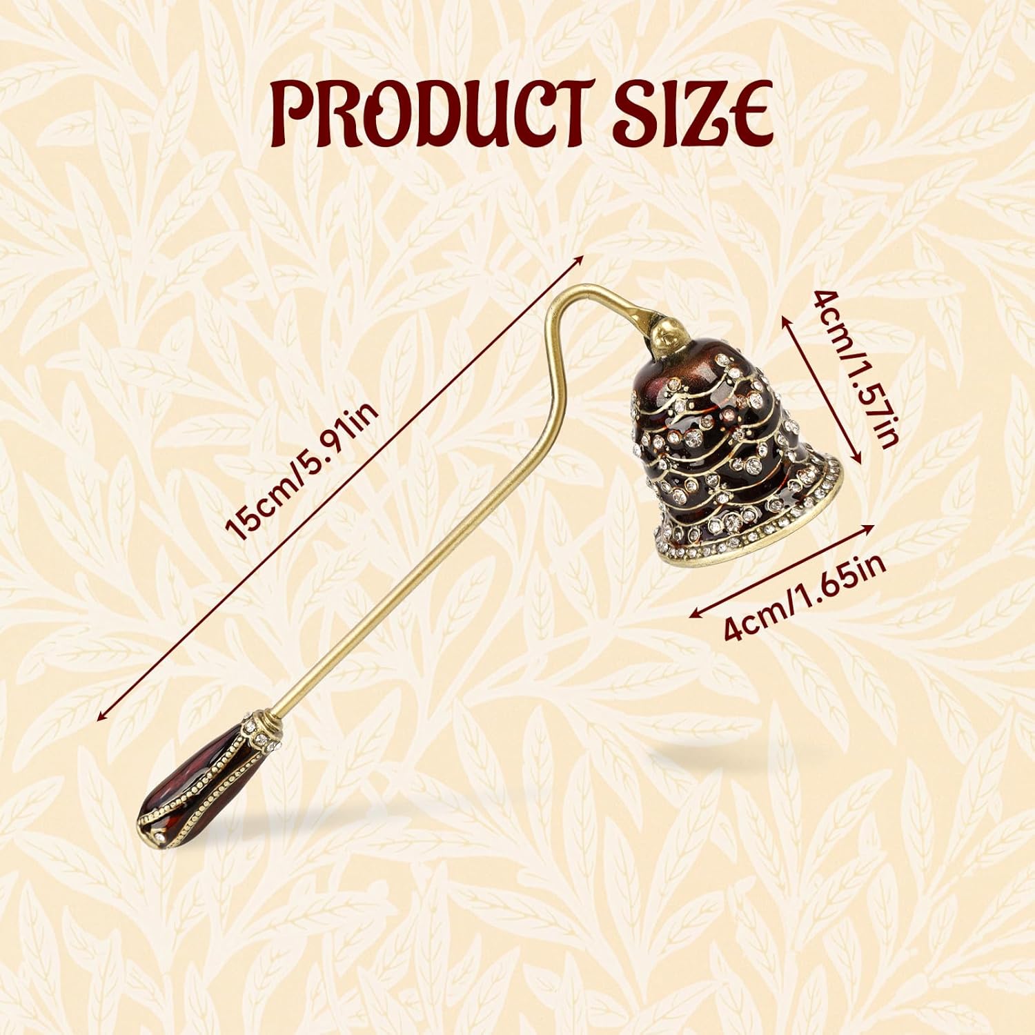 Elegant Royal-Style Candle Snuffer with Pearl Inlay 1