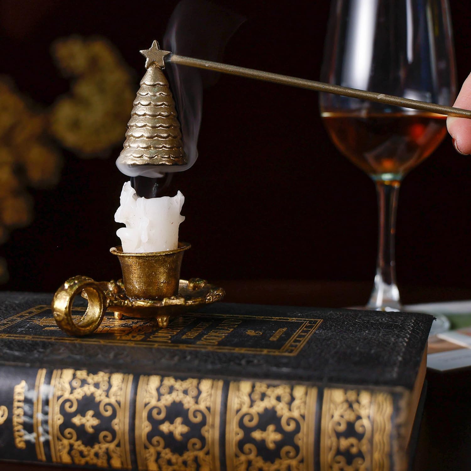 Nikky Home Candle Snuffer with Christmas Tree Design