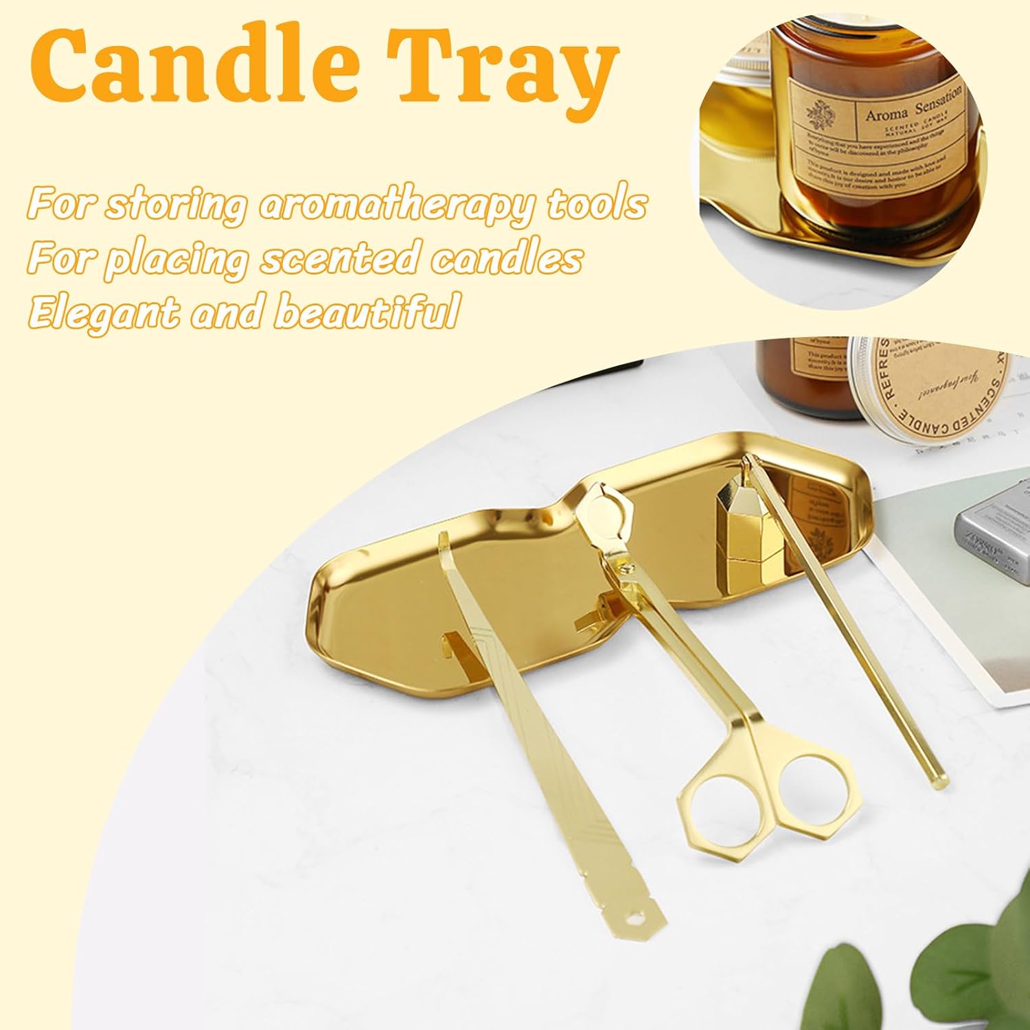 Premium 4 in 1 Candle Accessory Set - Gold