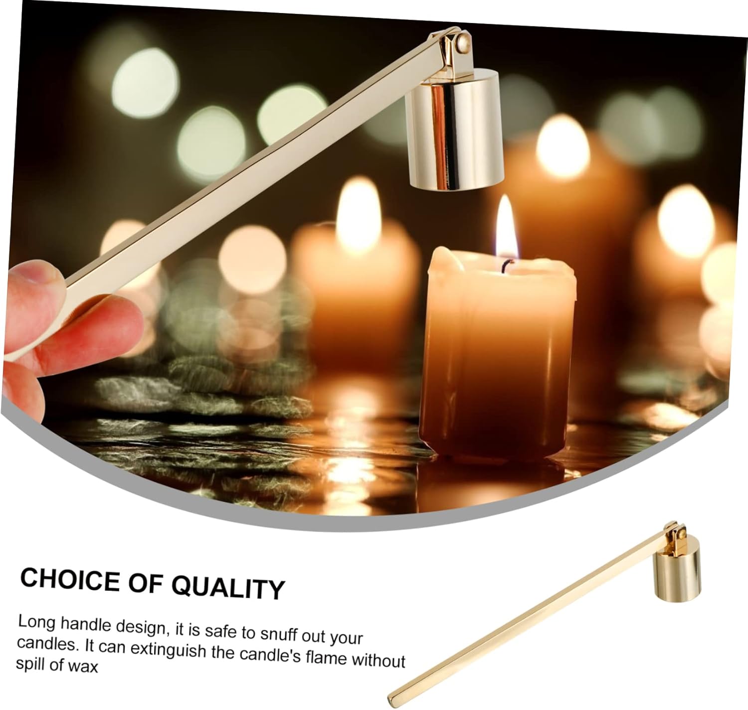 3pcs Stainless Steel Candle Snuffer with Long Handle