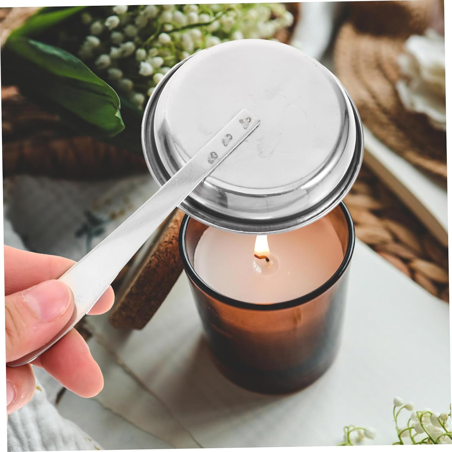 ERINGOGO Candle Snuffer and Wick Trimmer Set for Safety and Style