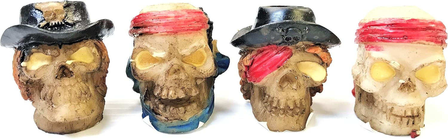 Eclipse Glow In The Dark Pirate Skull Cigarette Snuffer 4ct