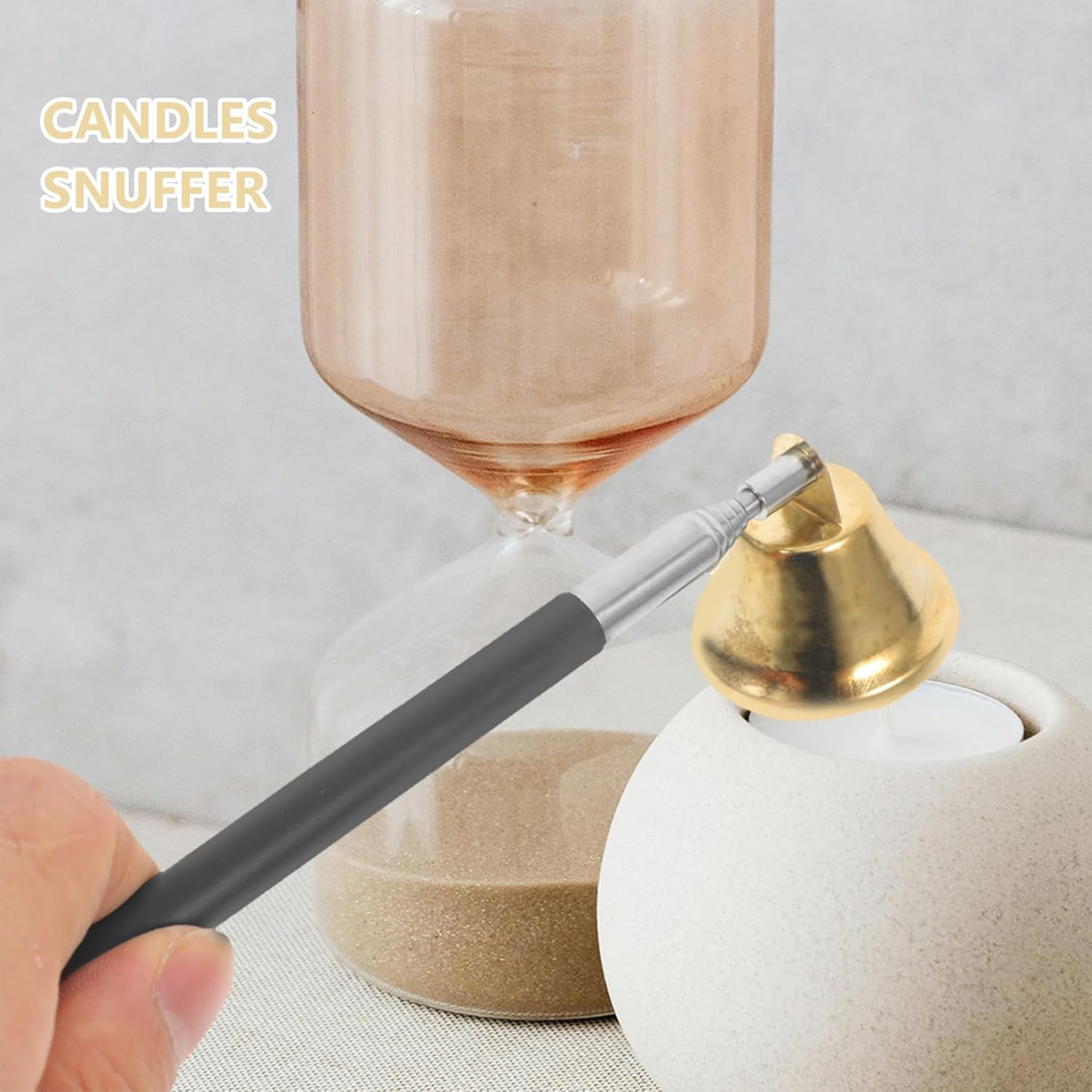 Zerodeko Telescopic Candle Snuffer Stainless Steel Flame Extinguisher