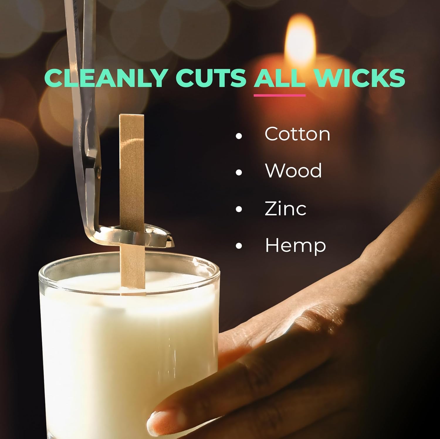 VViViD Candle Wick Trimmer Scissors with Wax Melting Bag