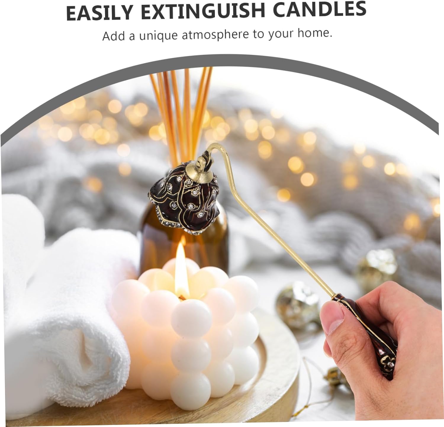 Levemolo Candle Snuffer Tool with Long Handle 1