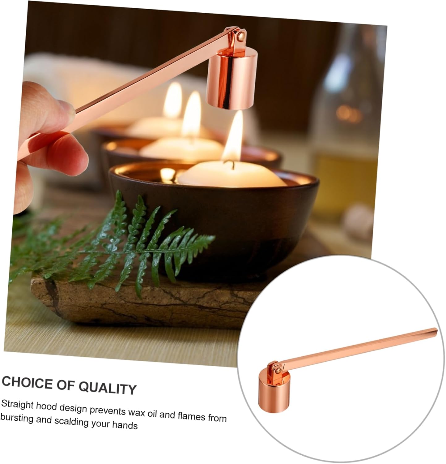Stoanza 1pc Candle Snuffer Stainless Steel Flame Extinguisher Tool for Wick Control