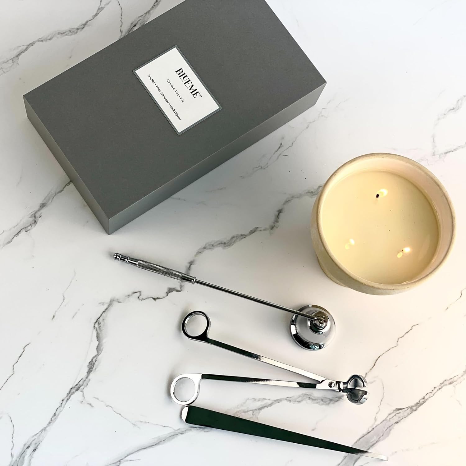 Blueme Candle Care Kit 3-Piece Tool Set