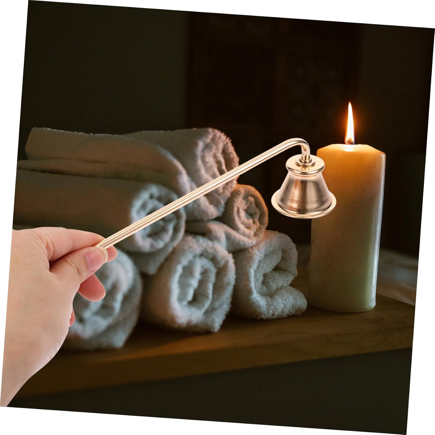 RORPOIR Candle Snuffer Handle Lightweight Safety Tool for Home Use