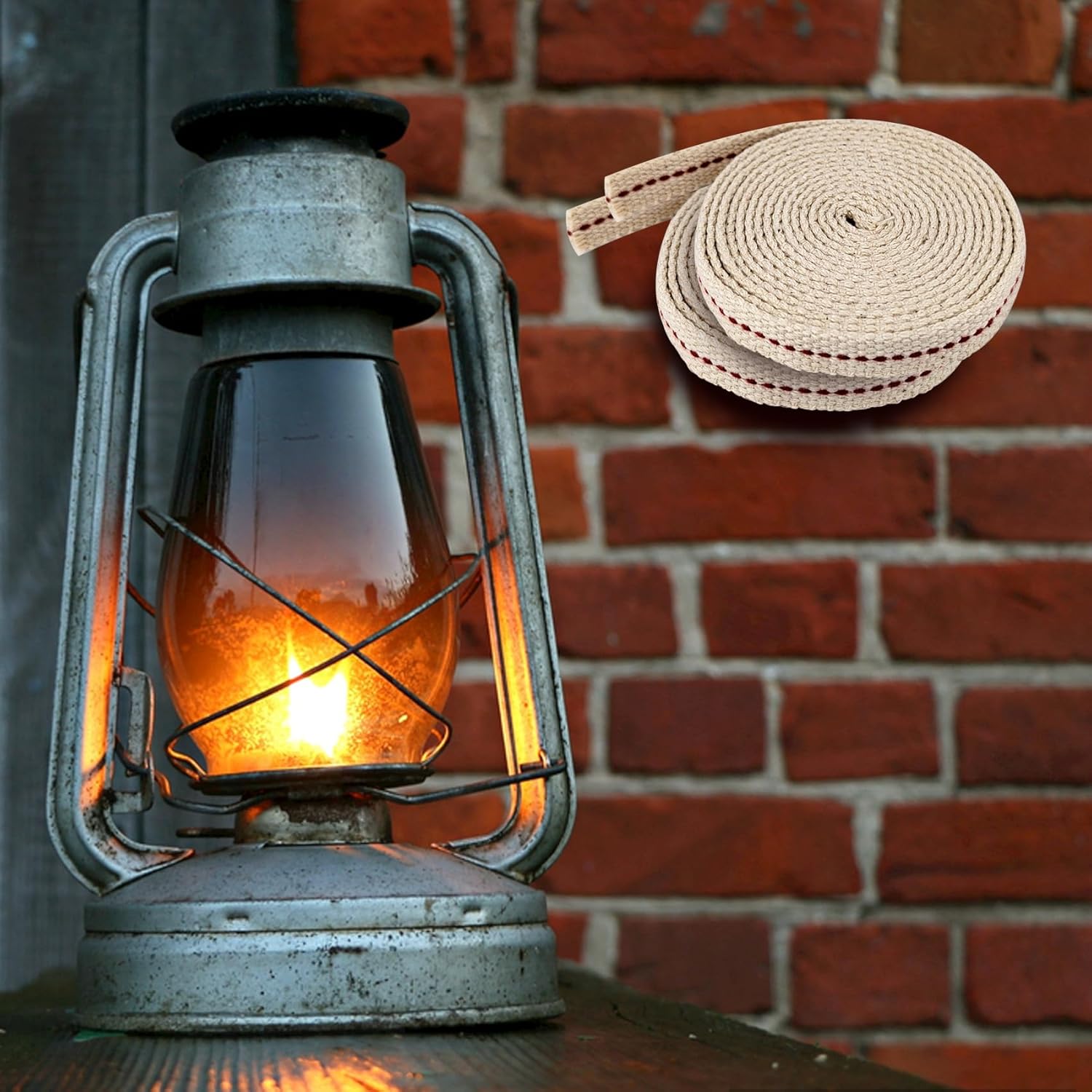 CHTUGEM 1 Roll Oil Lamp Wick 65 Feet 12 Inch Flat Cotton