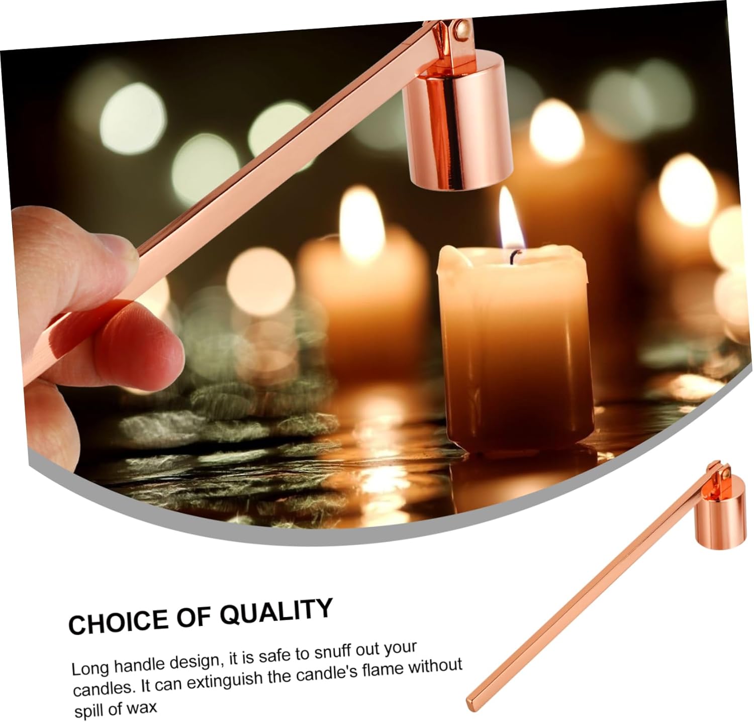 Stoanza 1pc Candle Snuffer Stainless Steel Flame Extinguisher Tool for Wick Control