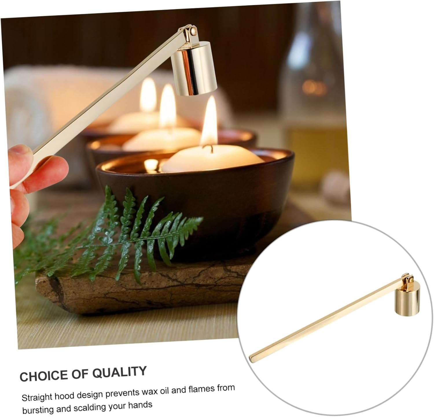 3PCS Stainless Steel Candle Snuffer Set for Safe Wick Extinguishing