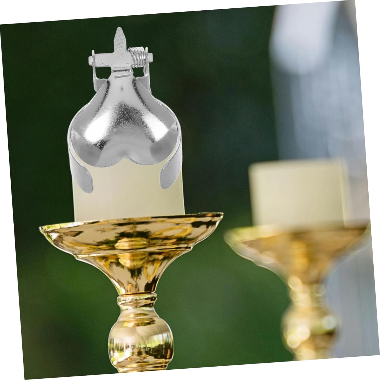STOBAZA 2pcs Metal Heart Shape Candle Snuffer Extinguisher