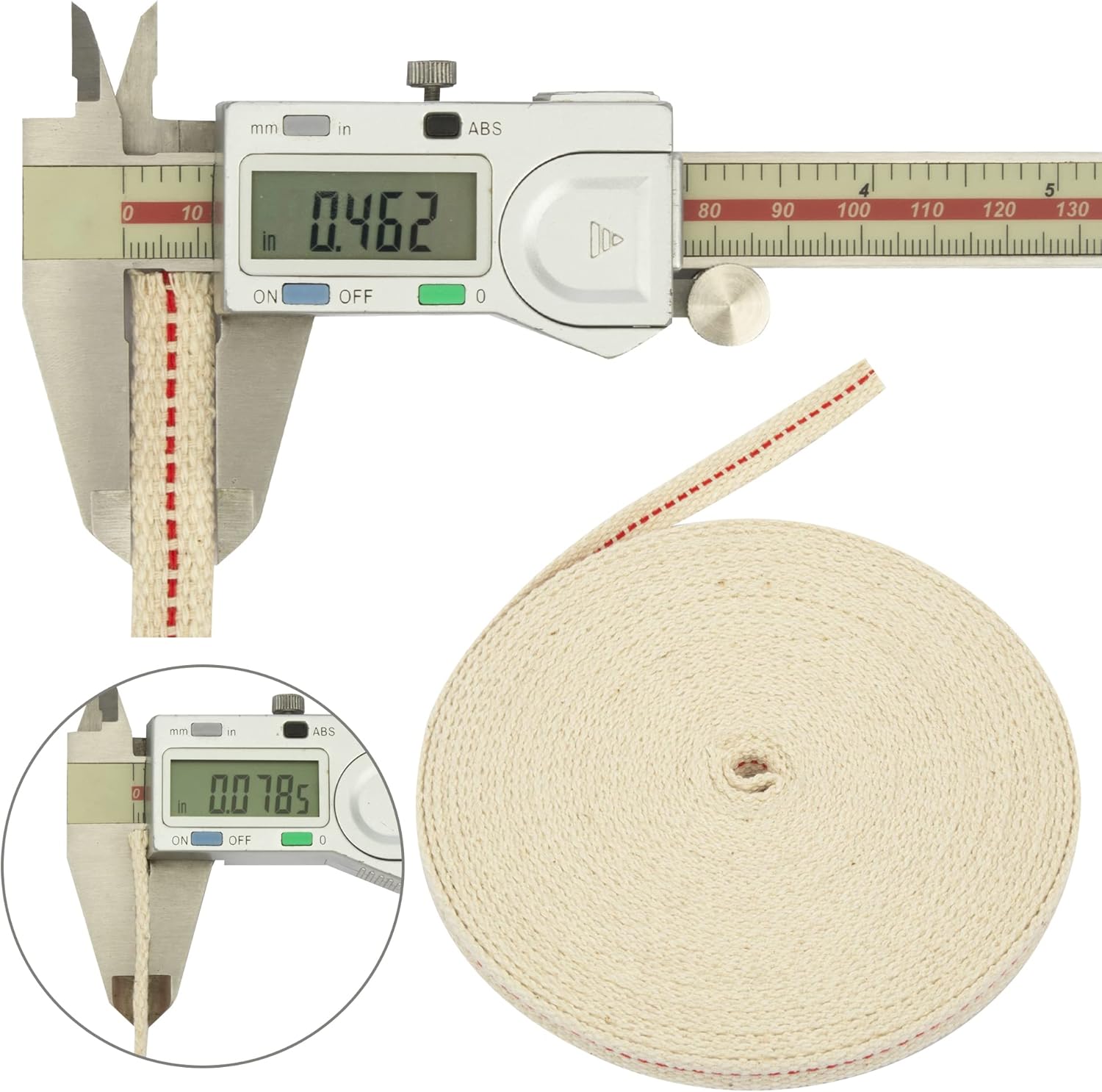 SWATOM Oil Lamp Wicks 33 Feet Roll 12 Inch Cotton Replacement