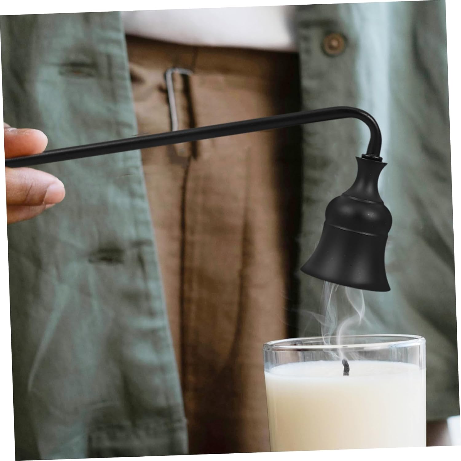 GOOHOCHY 1pc Candle Snuffer Tool Handle for Safe Wicking Extinguishing