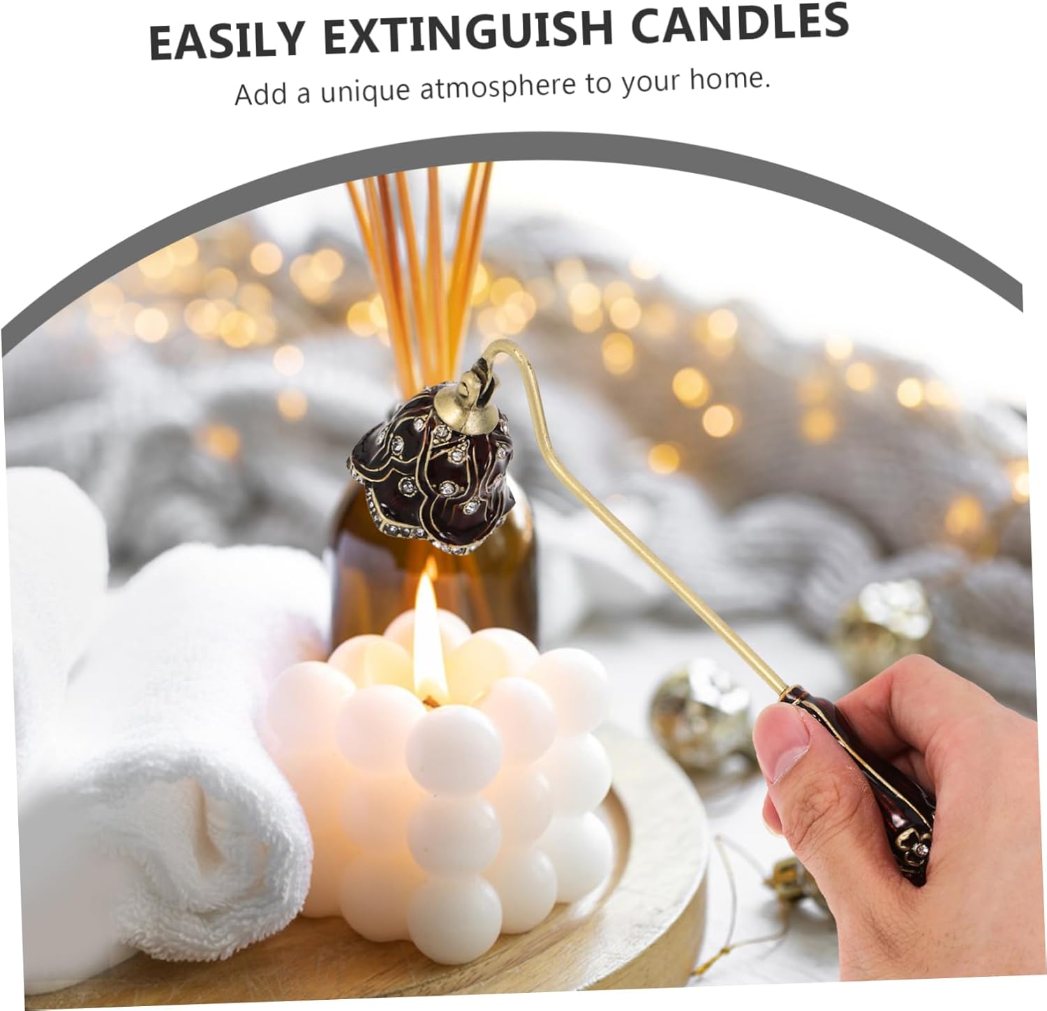 ERINGOGO Candle Snuffer Tool with Long Handle Design