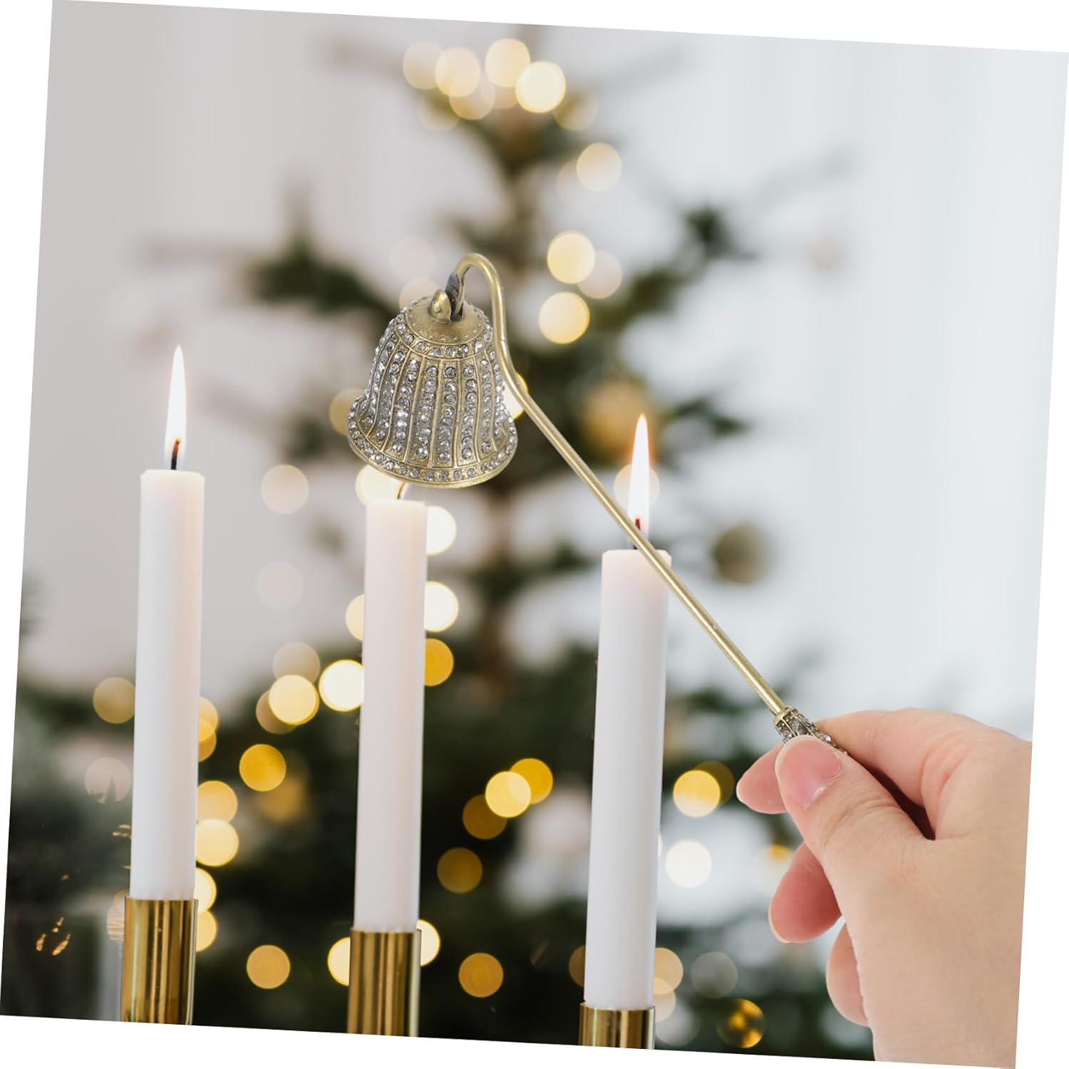 Happyyami Candle Snuffer with Rhinestones and Long Handle