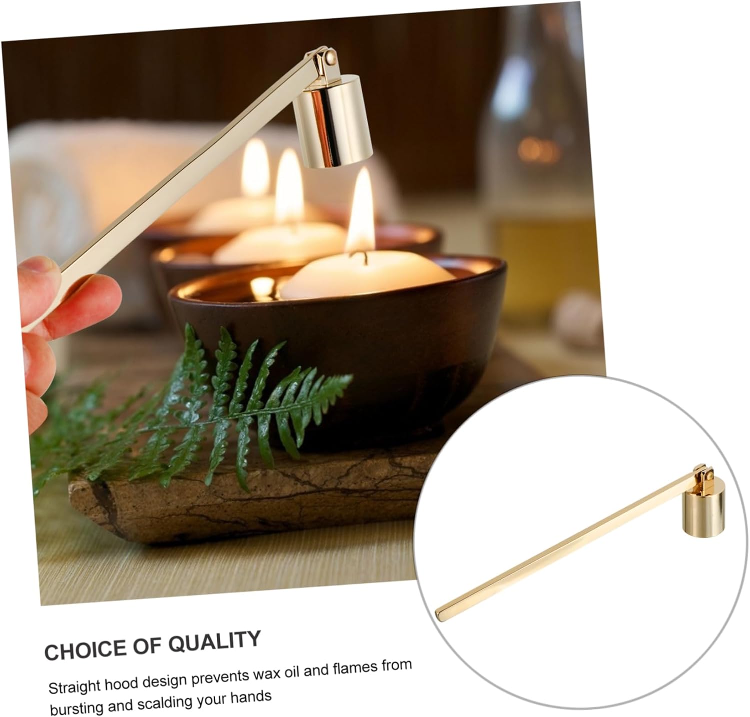 Happyyami Long Wick Candle Snuffer Holder