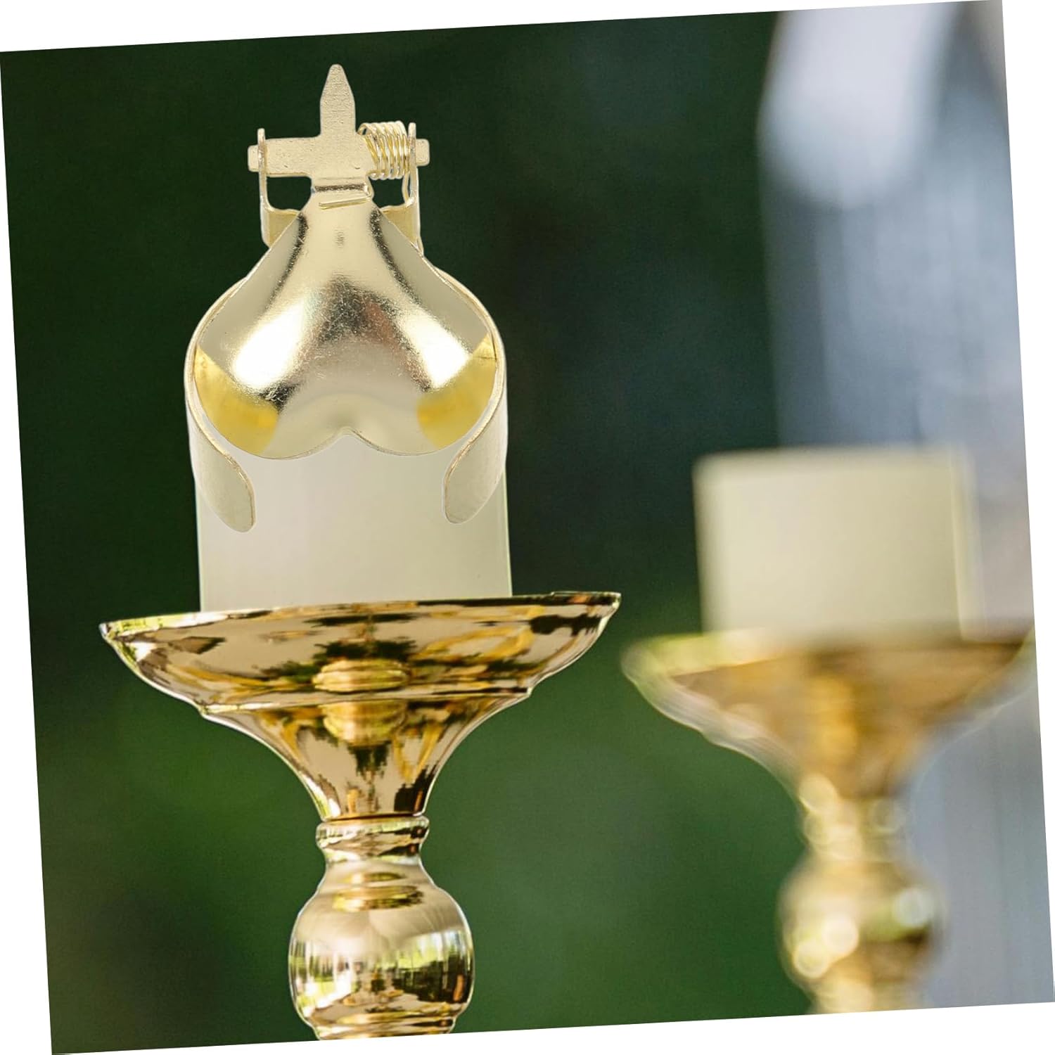 LIFKICH 2pcs Heart Shaped Candle Snuffer Metal Wick Extinguisher