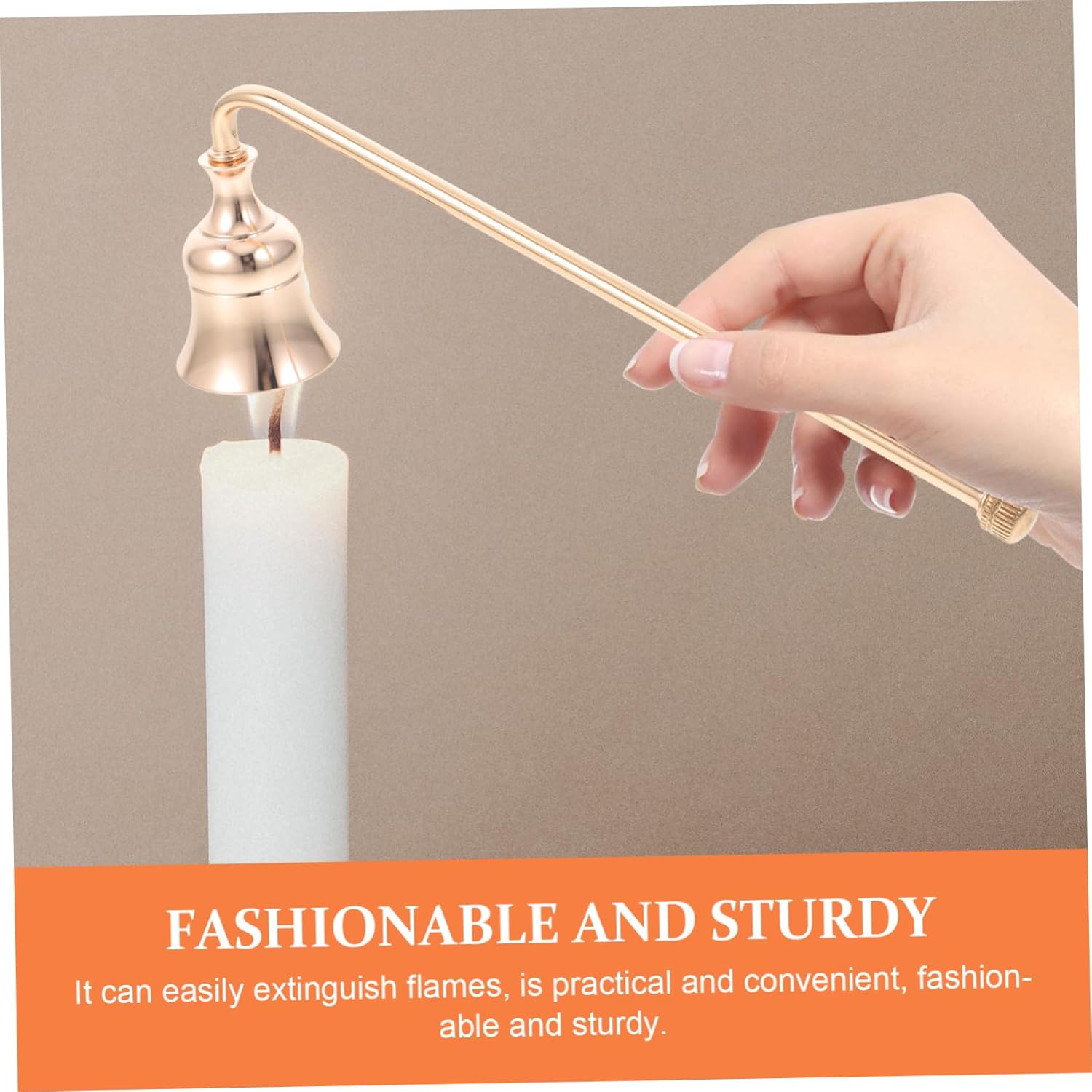 Antique Candle Extinguisher with Long Handle for Safe Flame Control